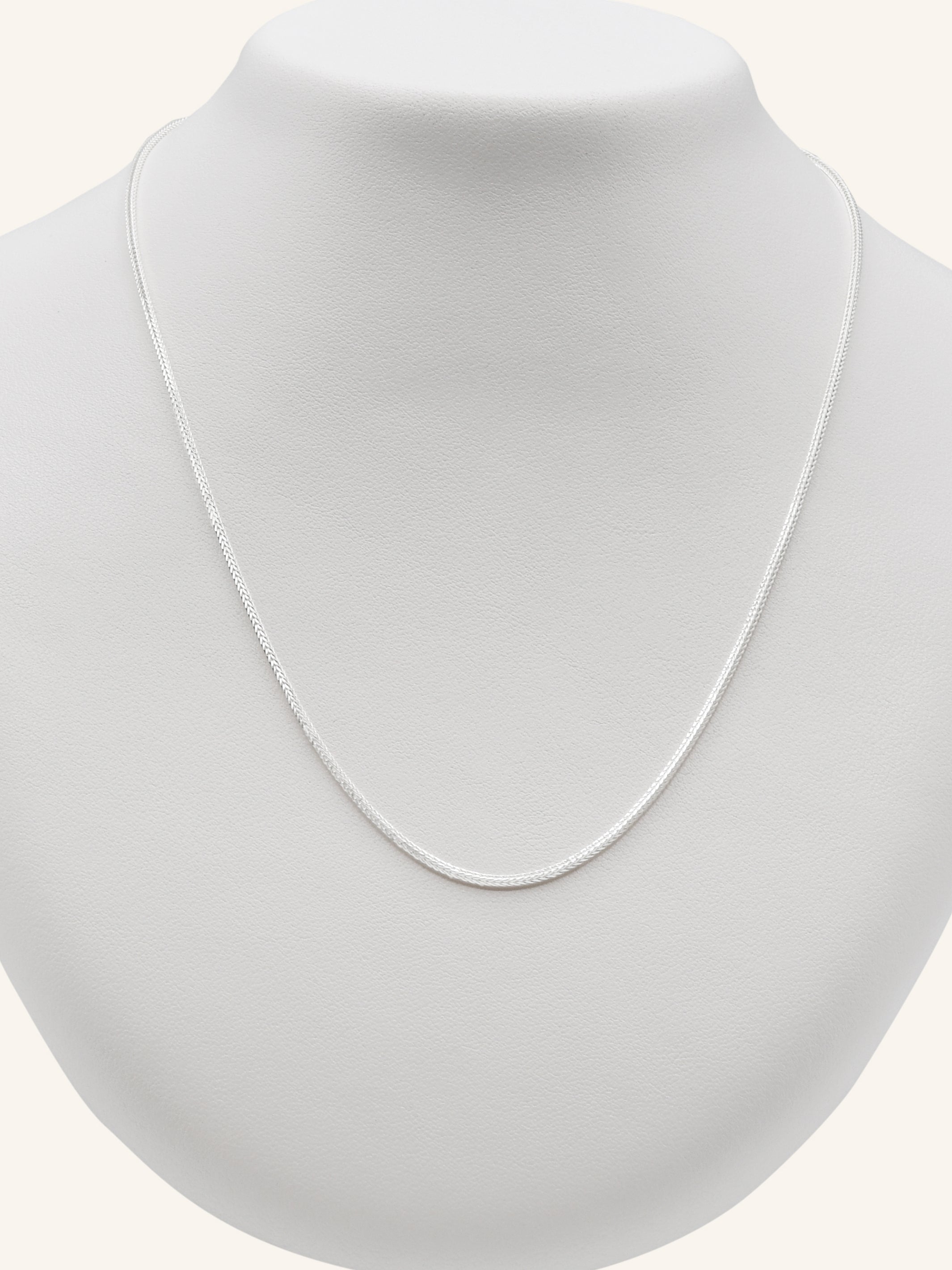 925 Sterling Silver Fox Tail Chain 45 cm