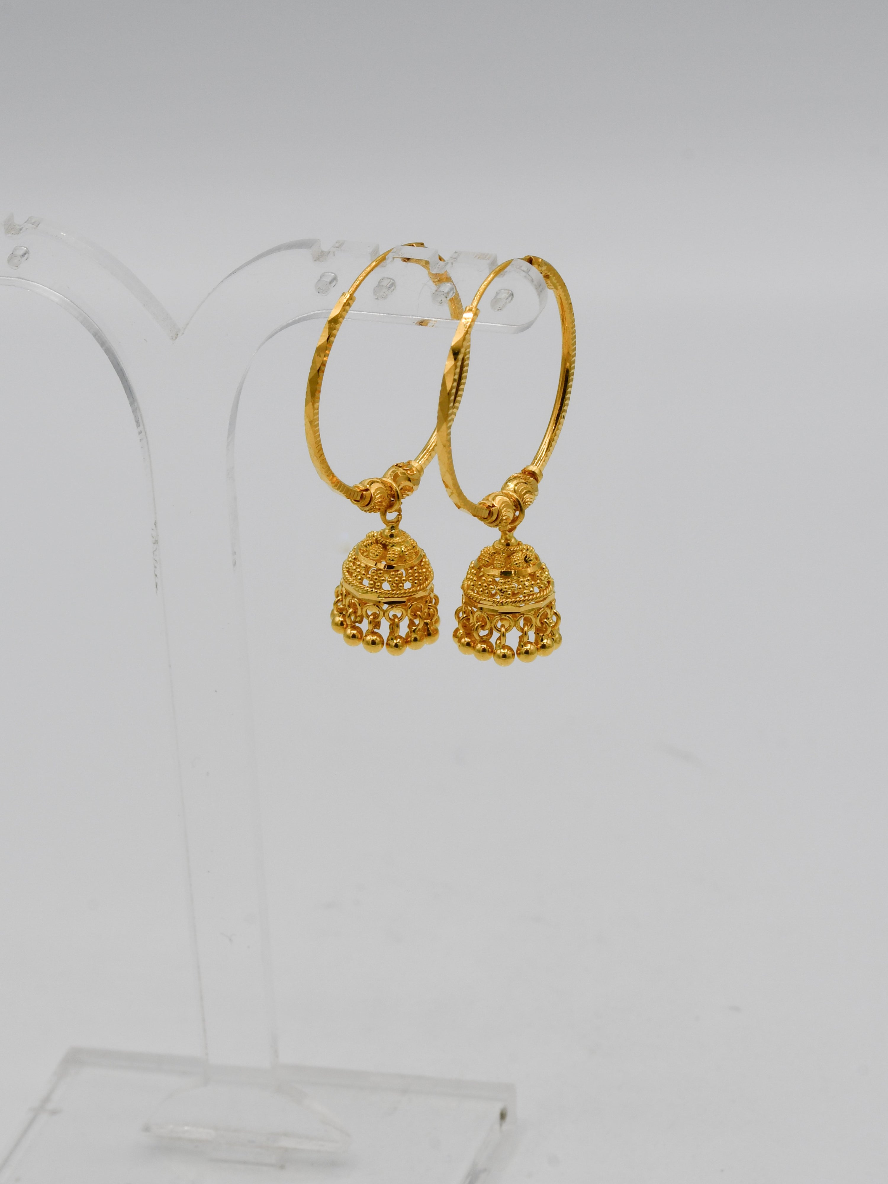 22ct Gold Ball Jhumki Bali - Roop Darshan