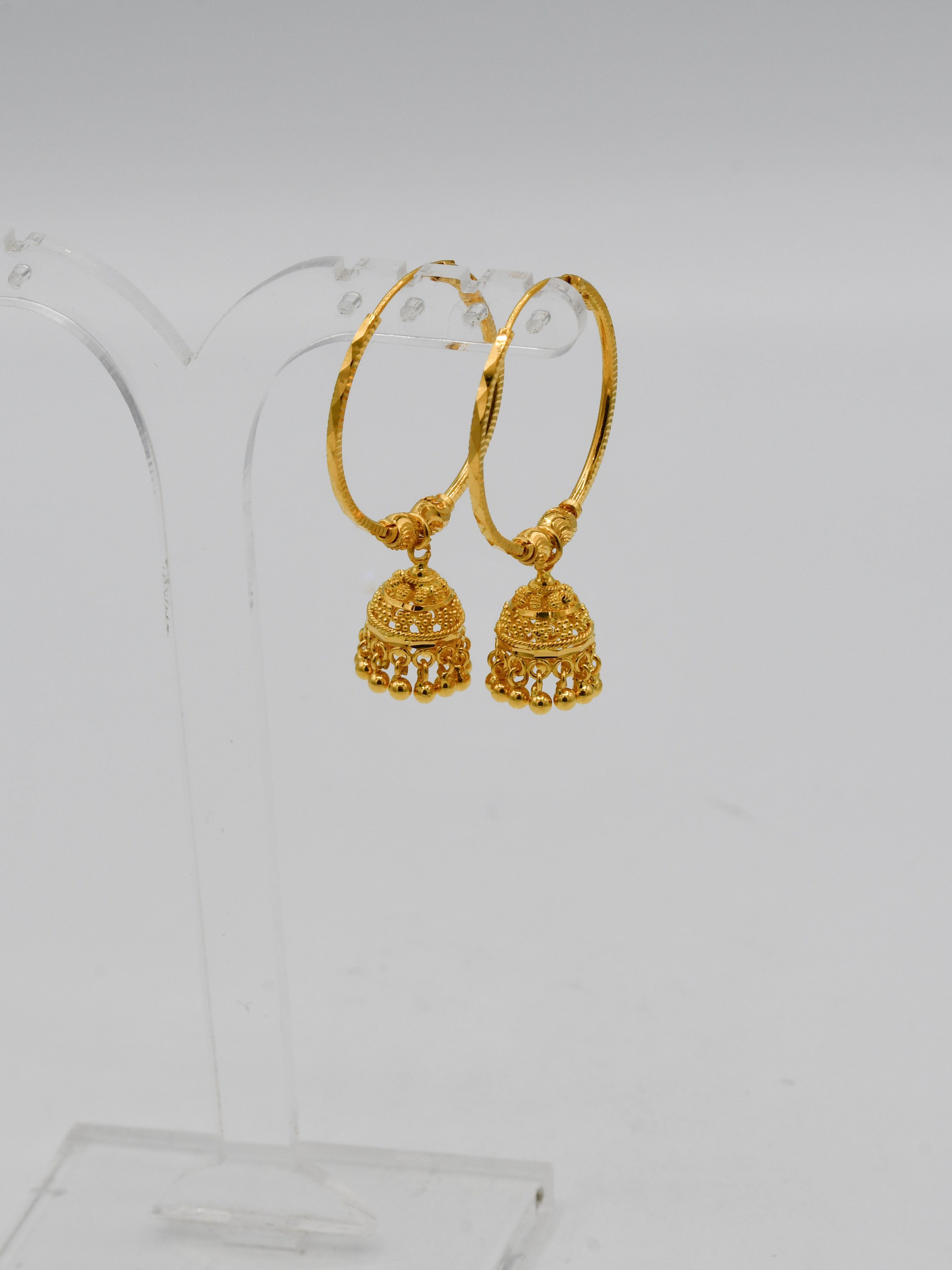 22ct Gold Ball Jhumki Bali