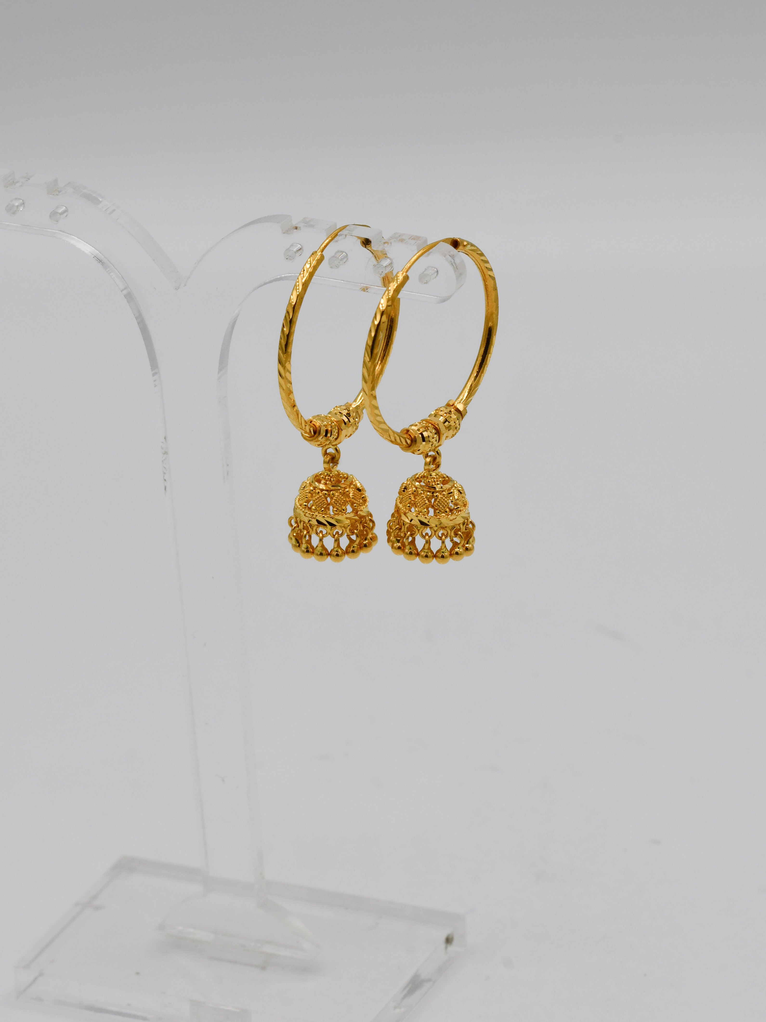 22ct Gold Ball Jhumki Bali