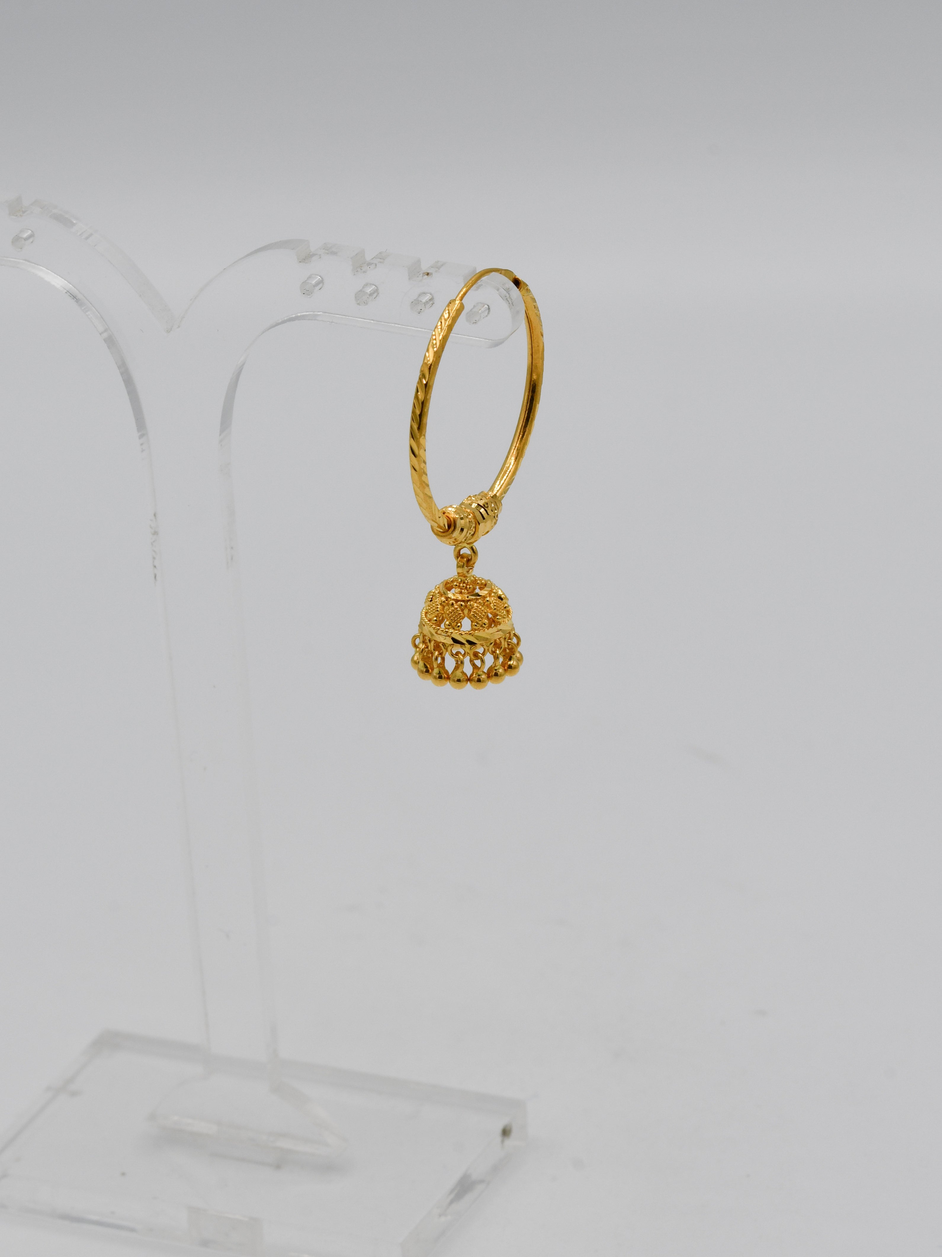 22ct Gold Ball Jhumki Bali