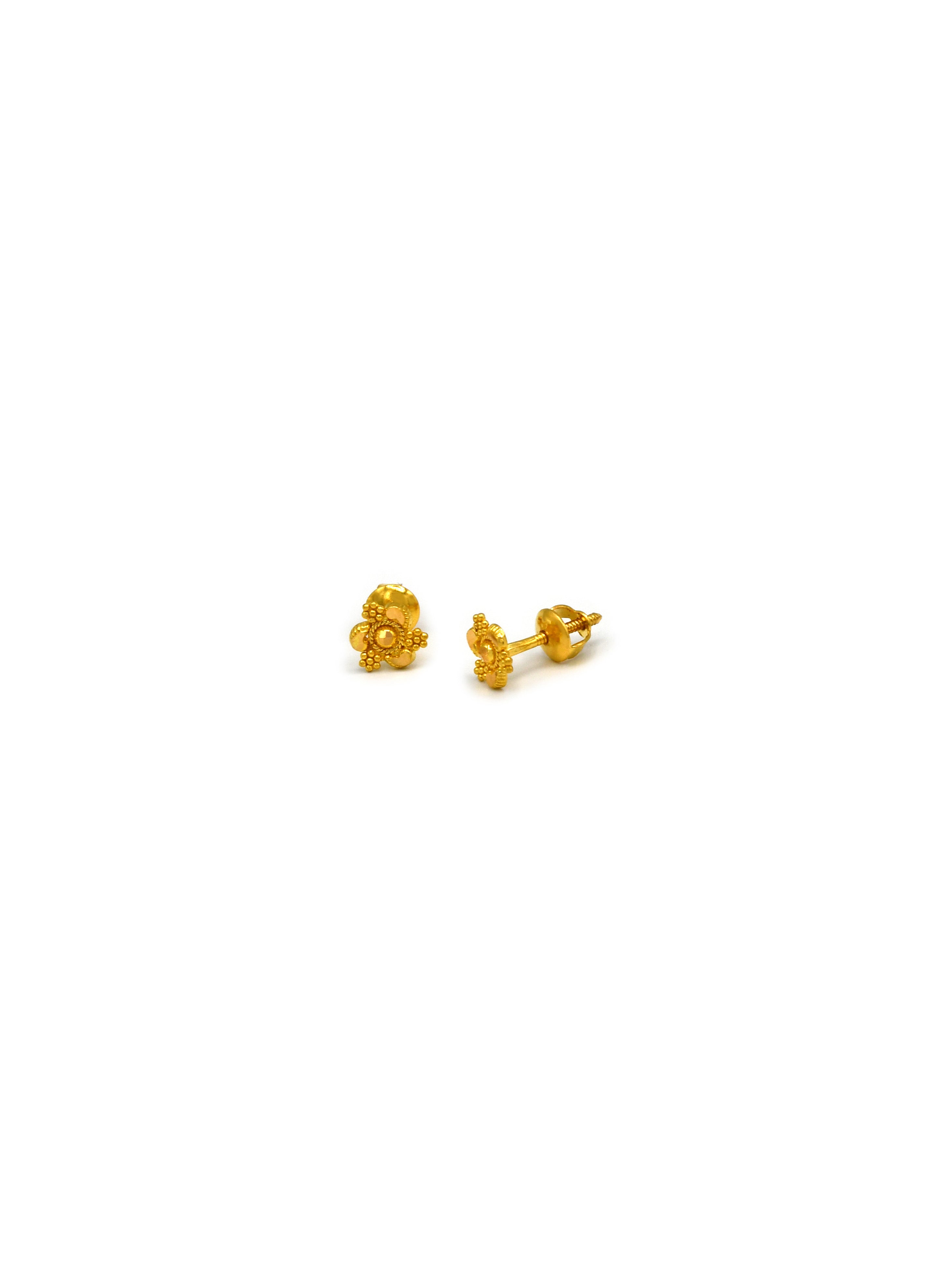 22ct Gold Stud Earrings - Roop Darshan