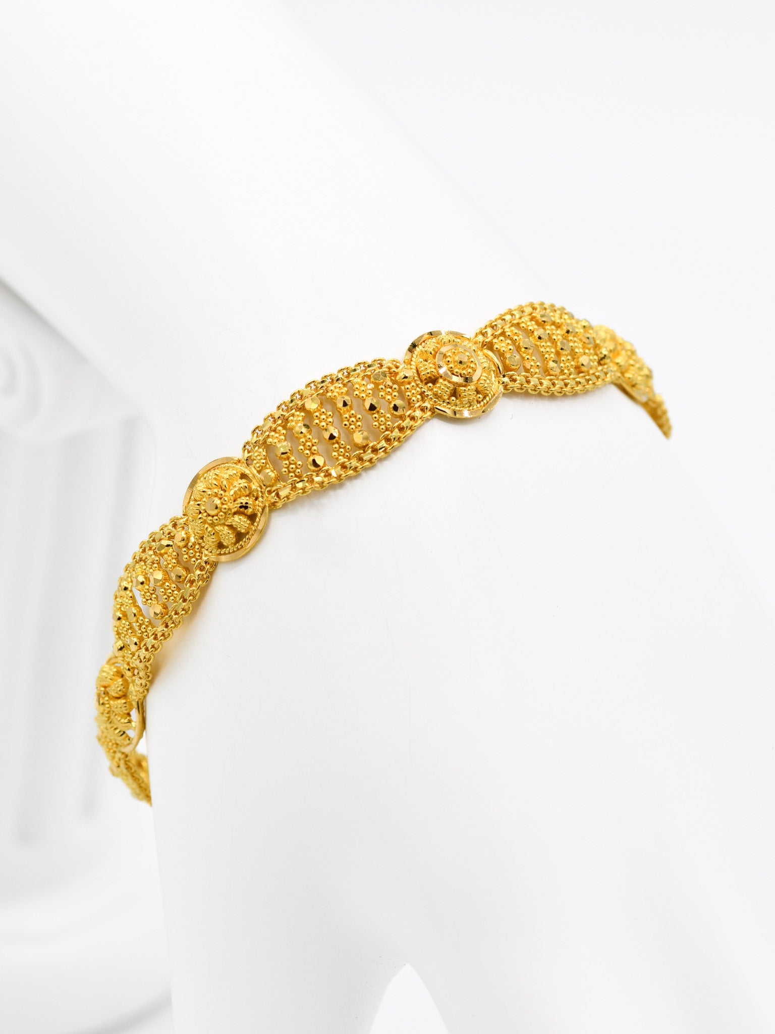 22ct Gold Filigree Ladies Bracelet - Roop Darshan
