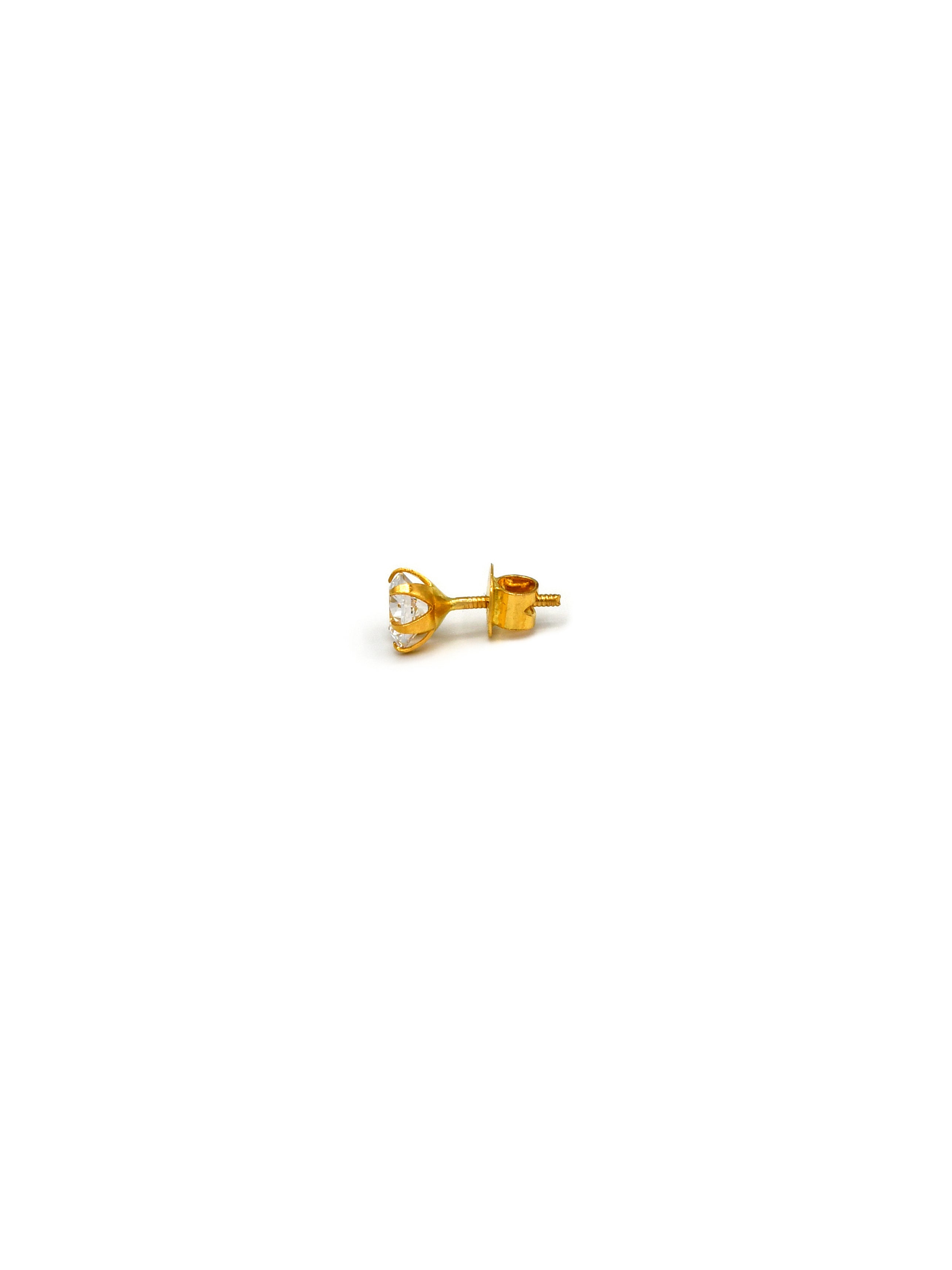 22ct Gold CZ Stud Earrings - Roop Darshan