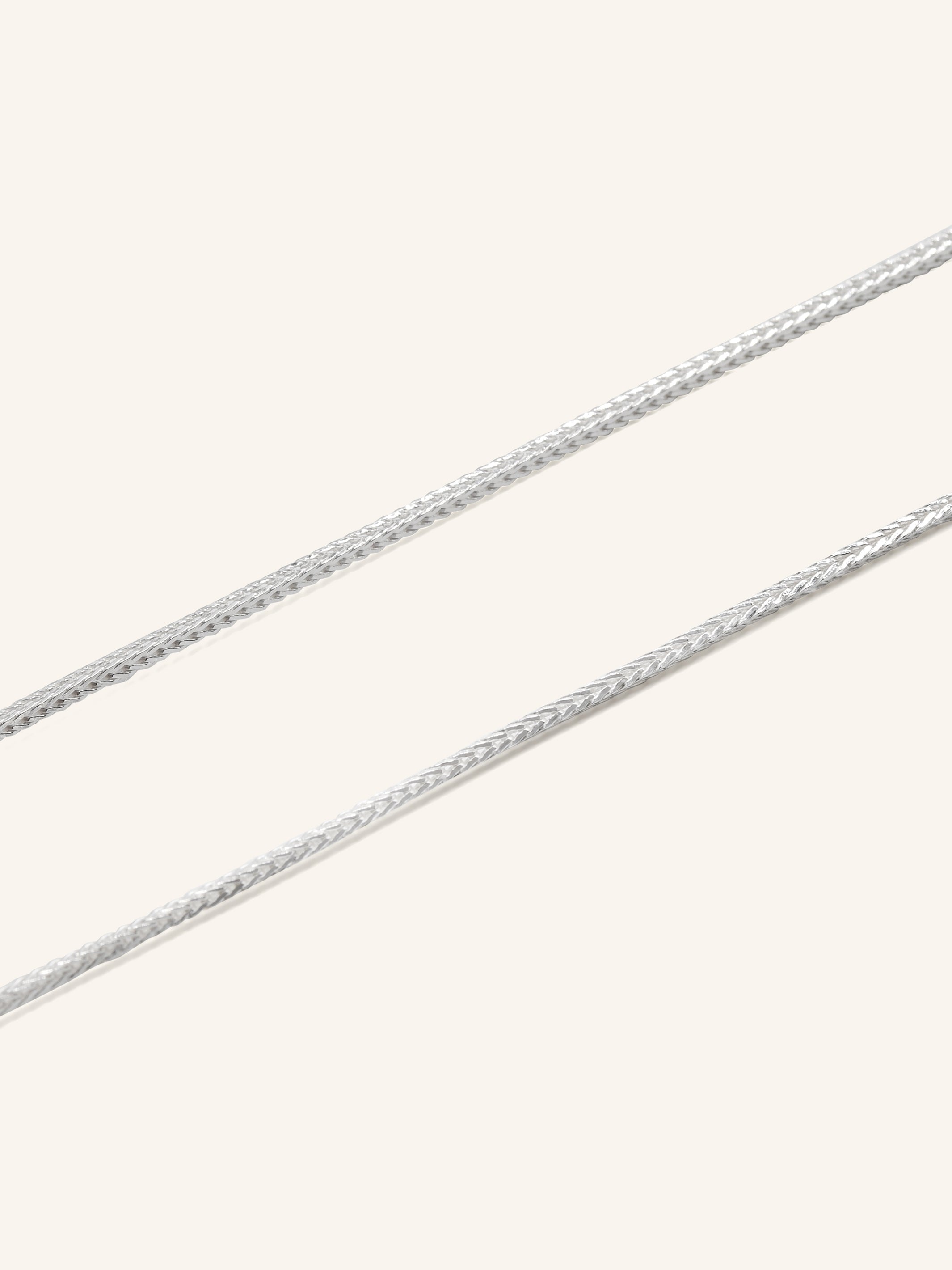 925 Sterling Silver Fox Tail Chain 50cm