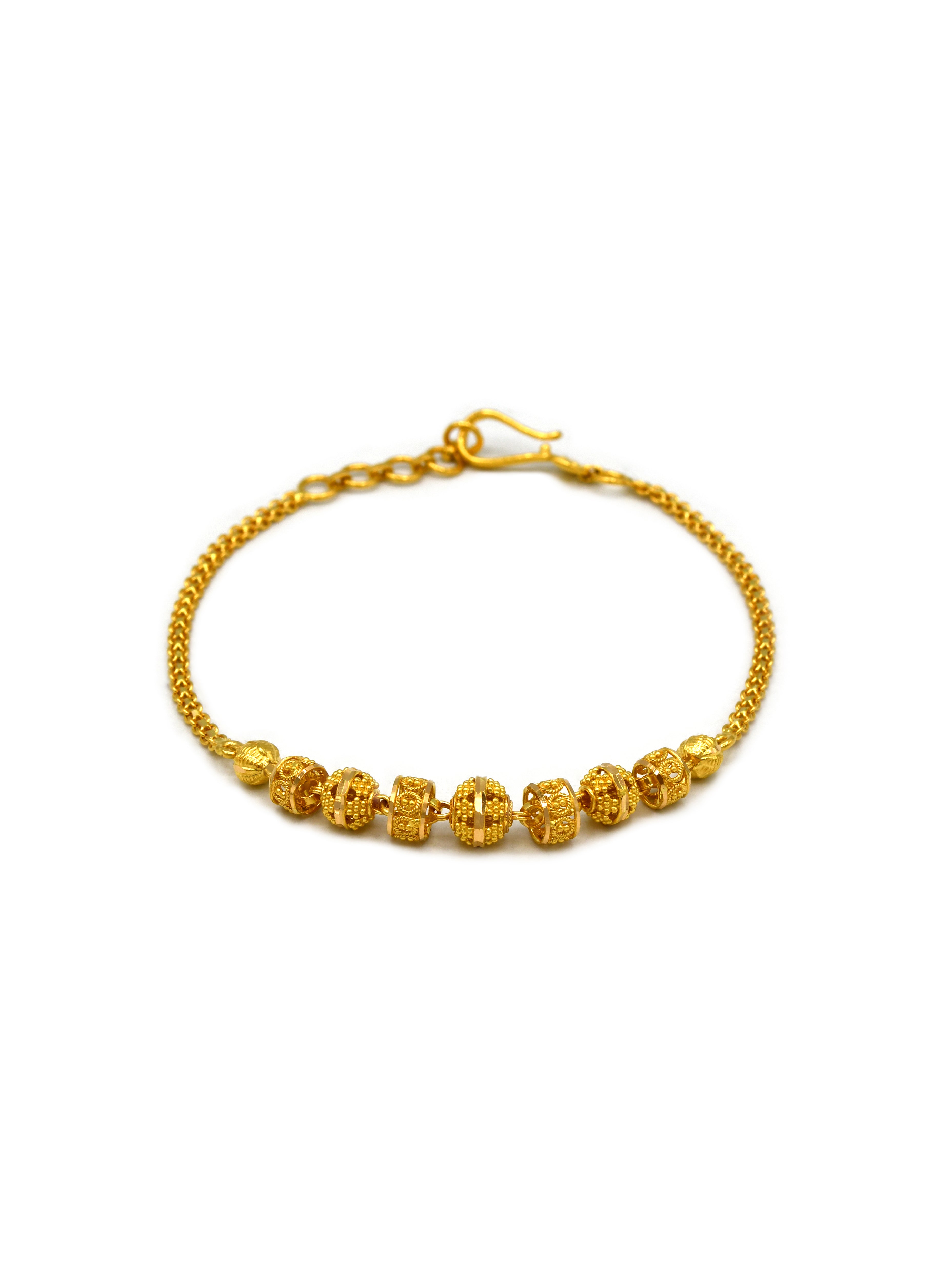 22ct Gold Ball Ladies Bracelet