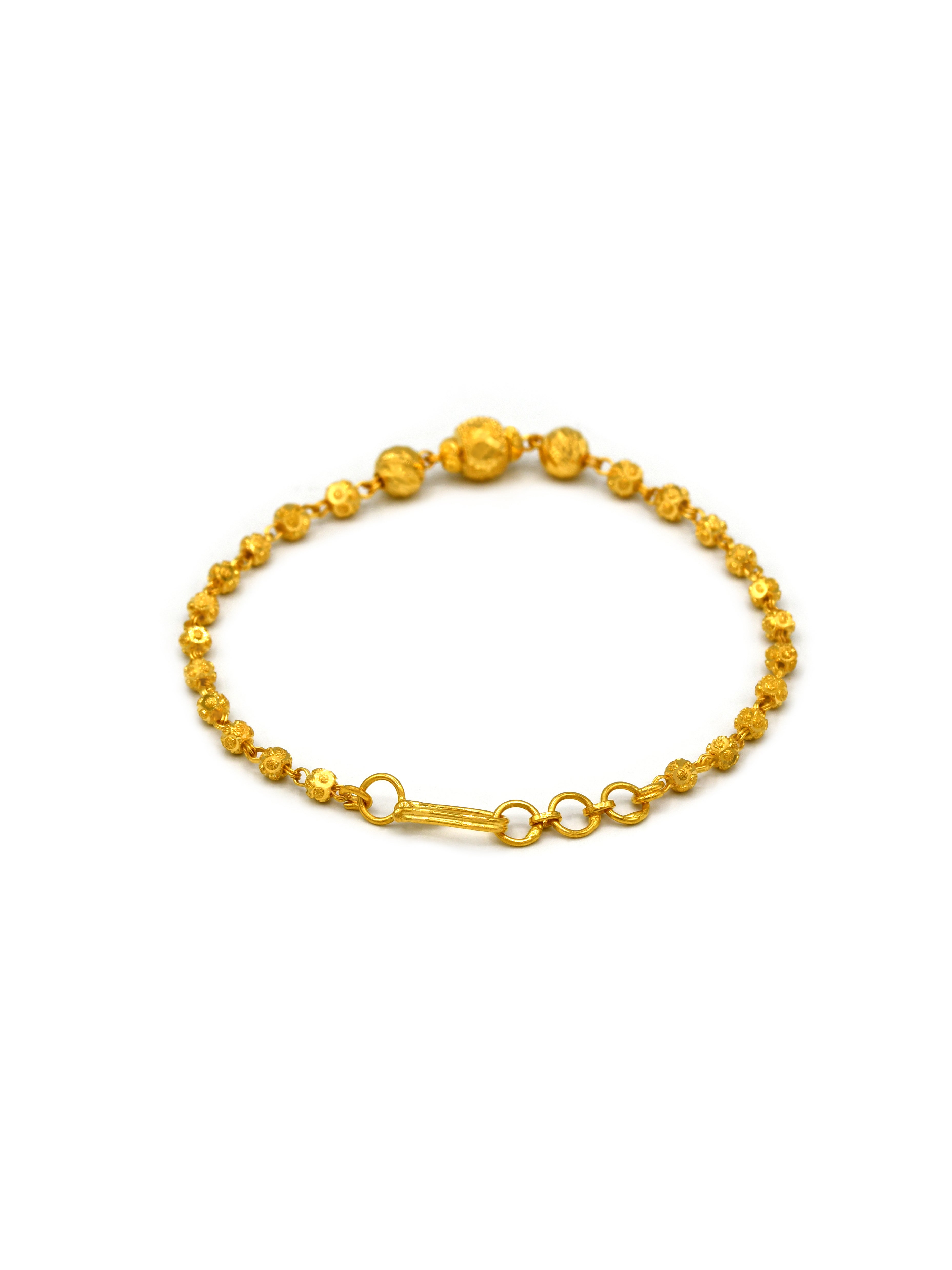 22ct Gold Ball Ladies Bracelet