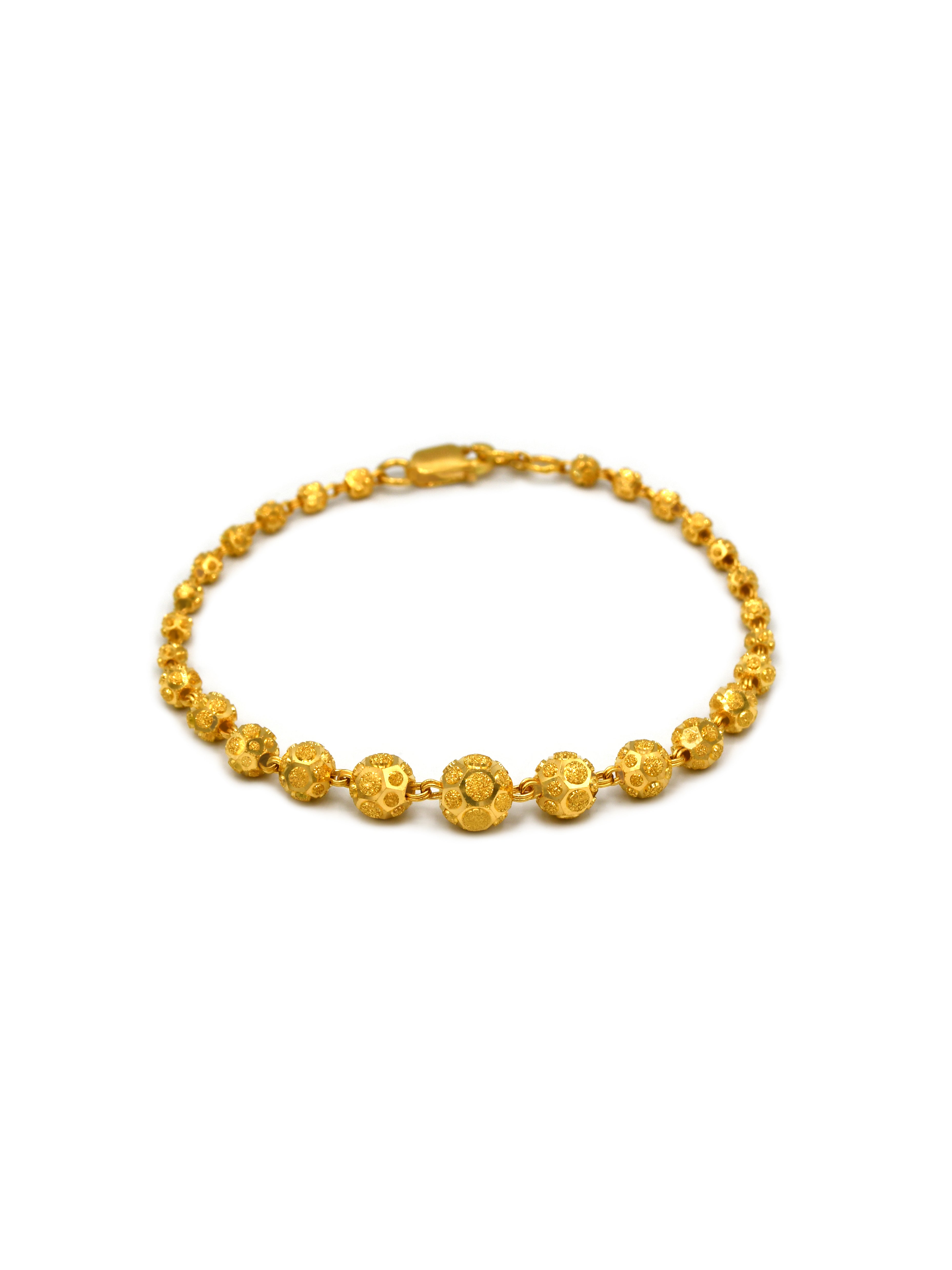22ct Gold Ball Ladies Bracelet