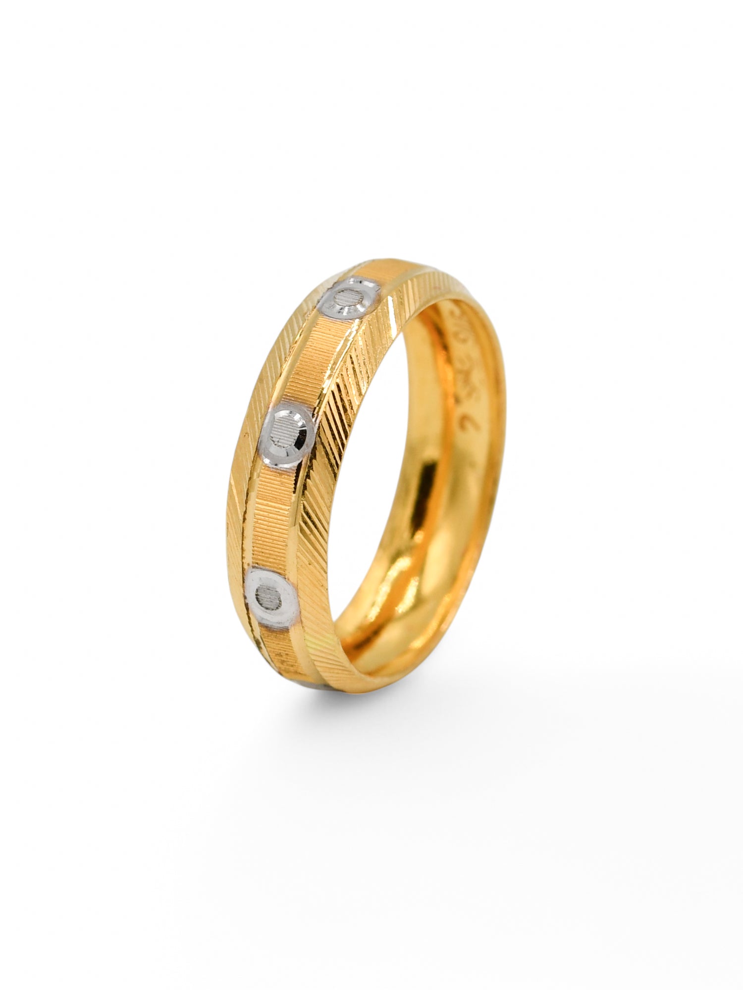 22ct Gold Two Tone Band Ring