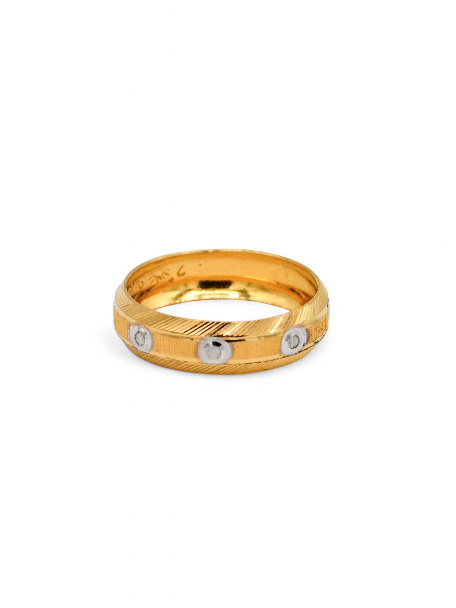 22ct Gold Two Tone Band Ring