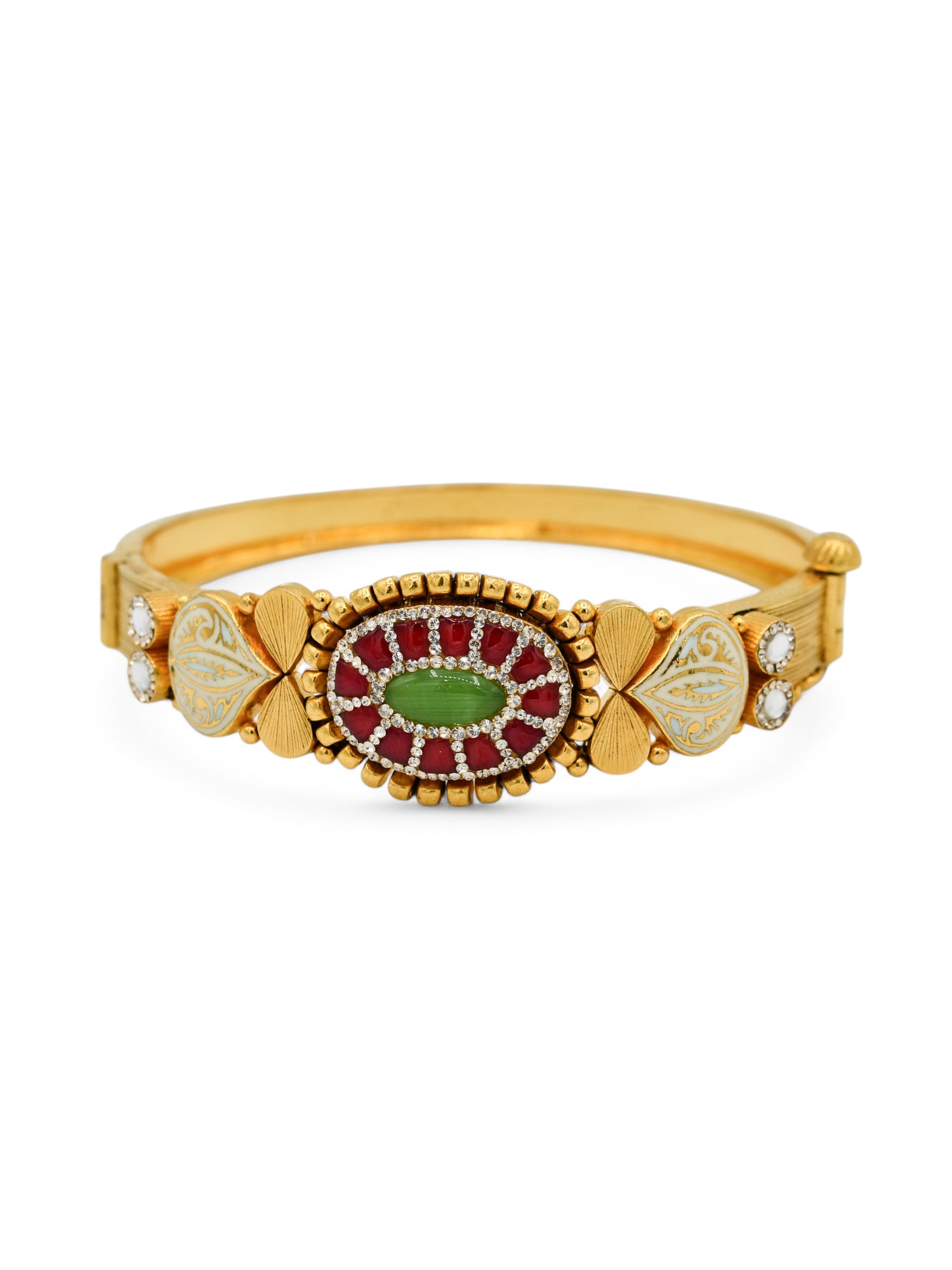 22ct Gold Antique Pearl Kundan Bangle