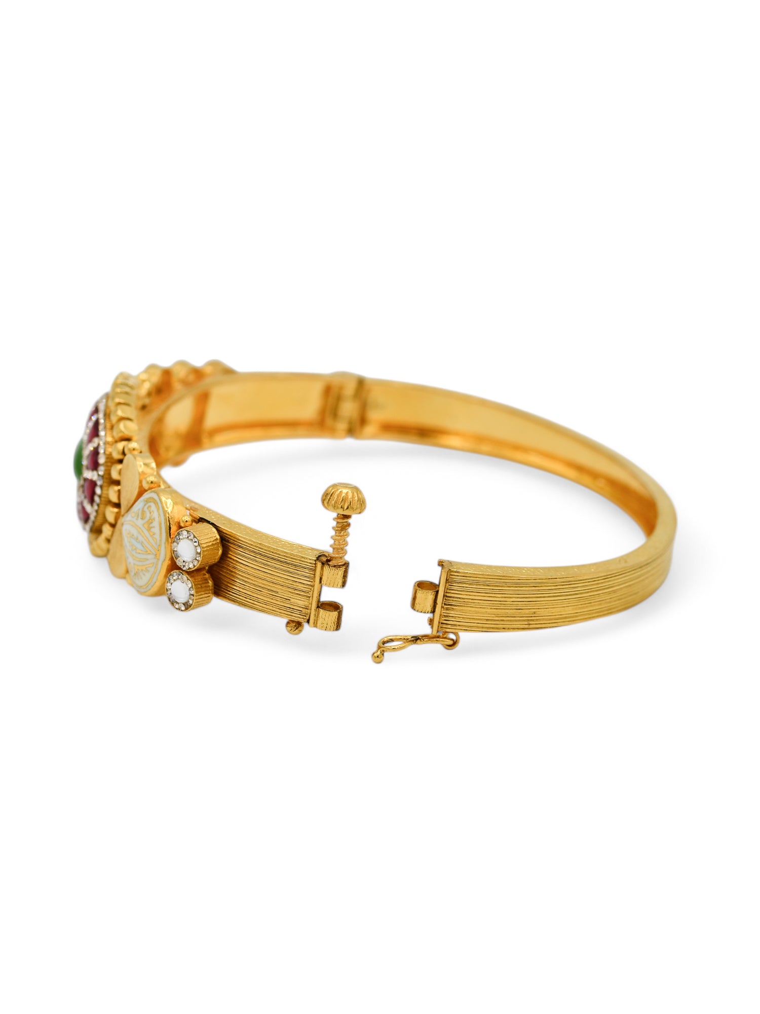 22ct Gold Antique Pearl Kundan Bangle