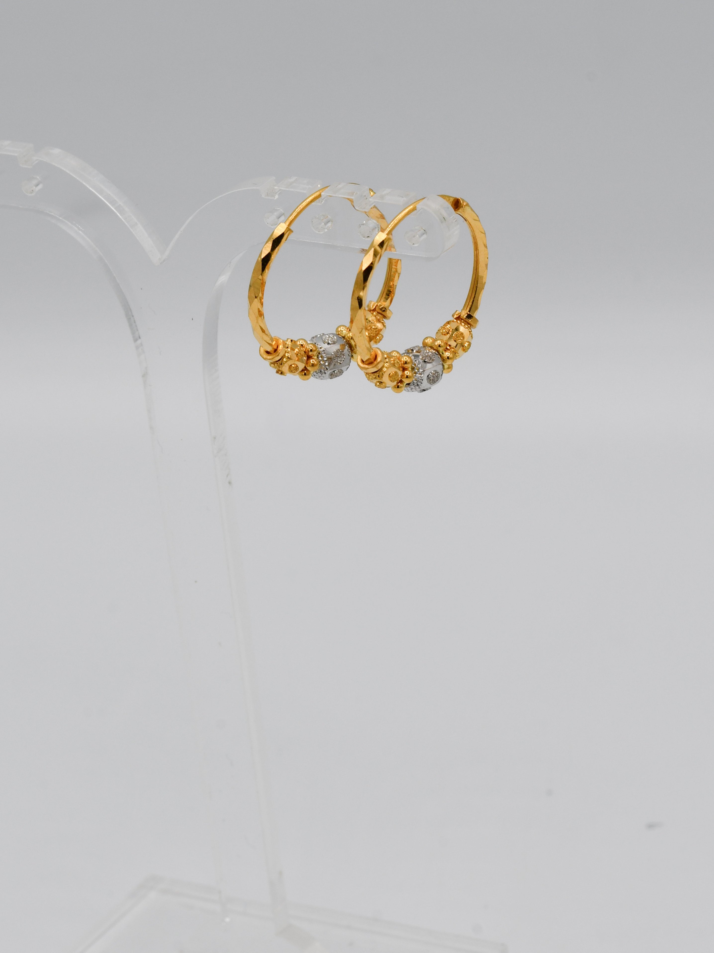 22ct Gold Two Tone Ball Bali - Roop Darshan