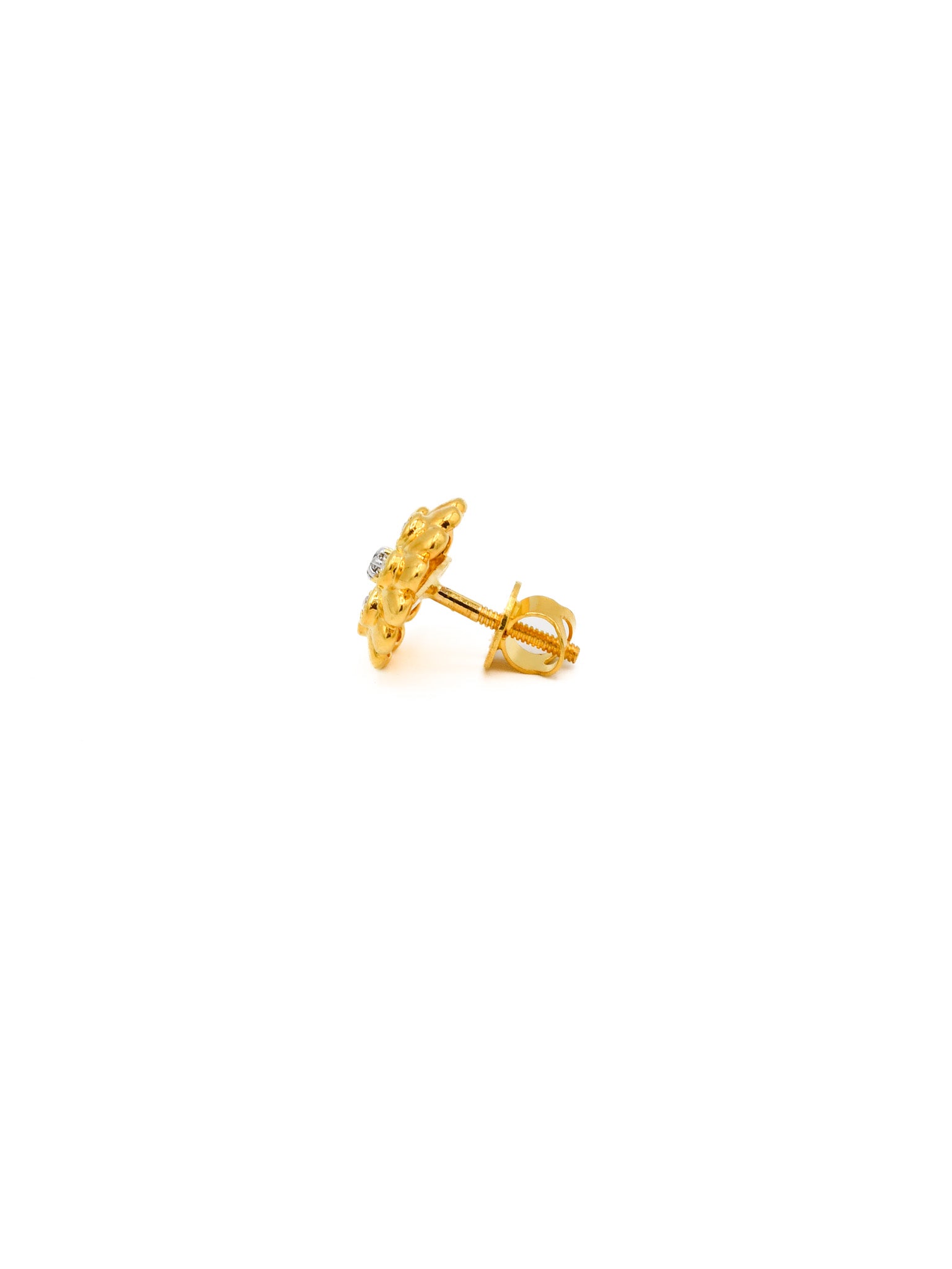 22ct Gold CZ Stud Earrings - Roop Darshan