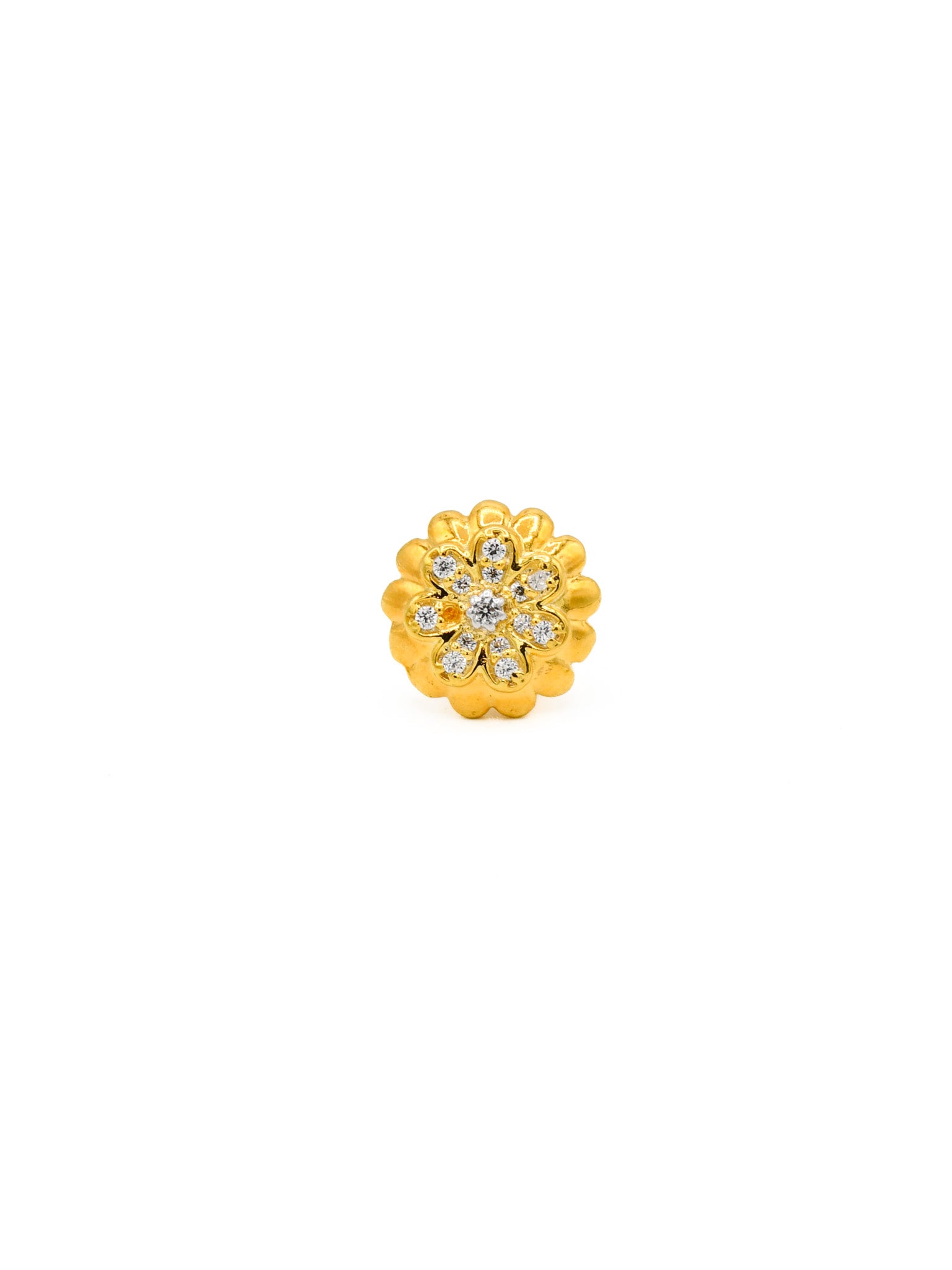 22ct Gold CZ Stud Earrings - Roop Darshan