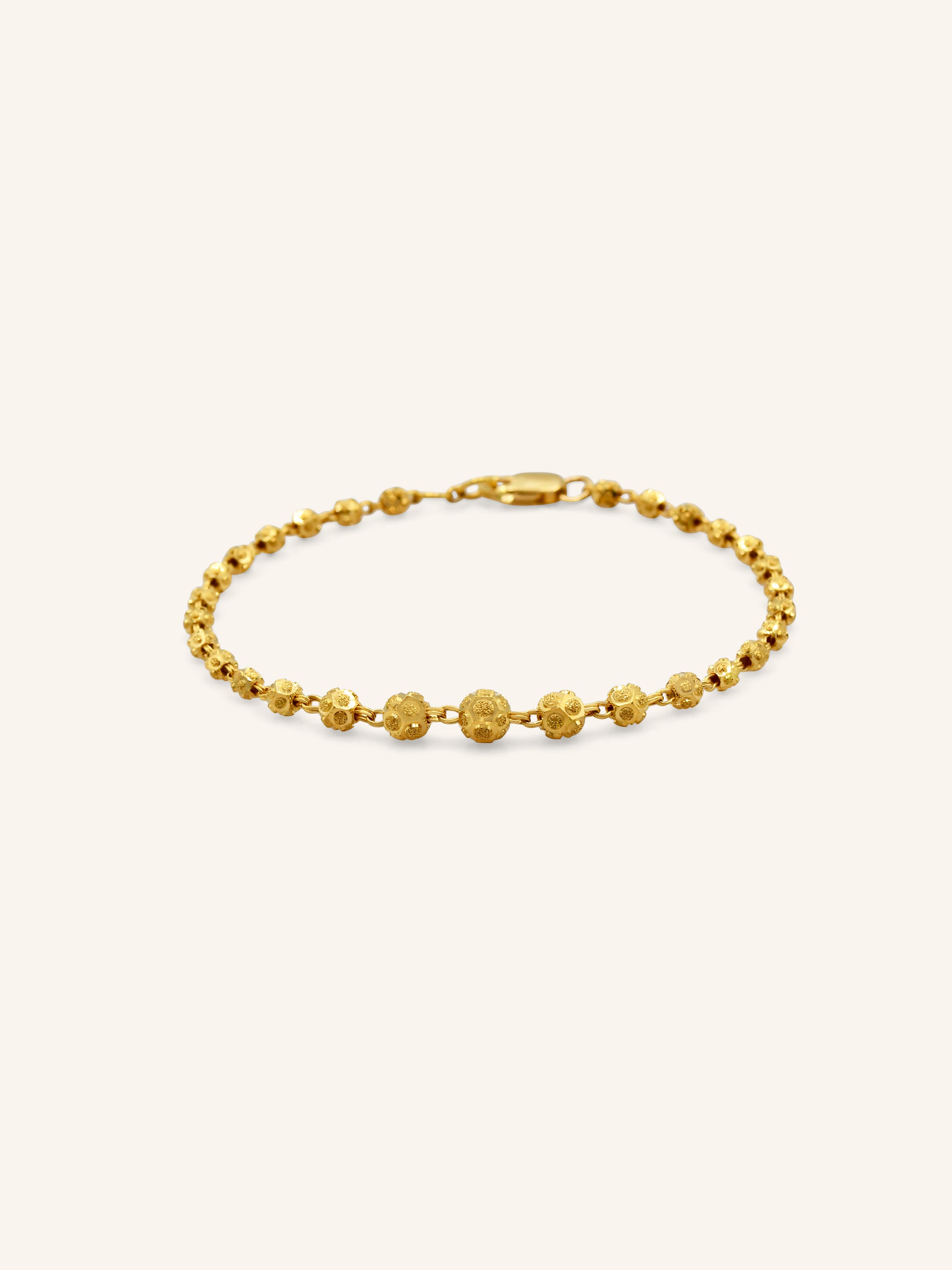 22ct Gold Ball Ladies Bracelet