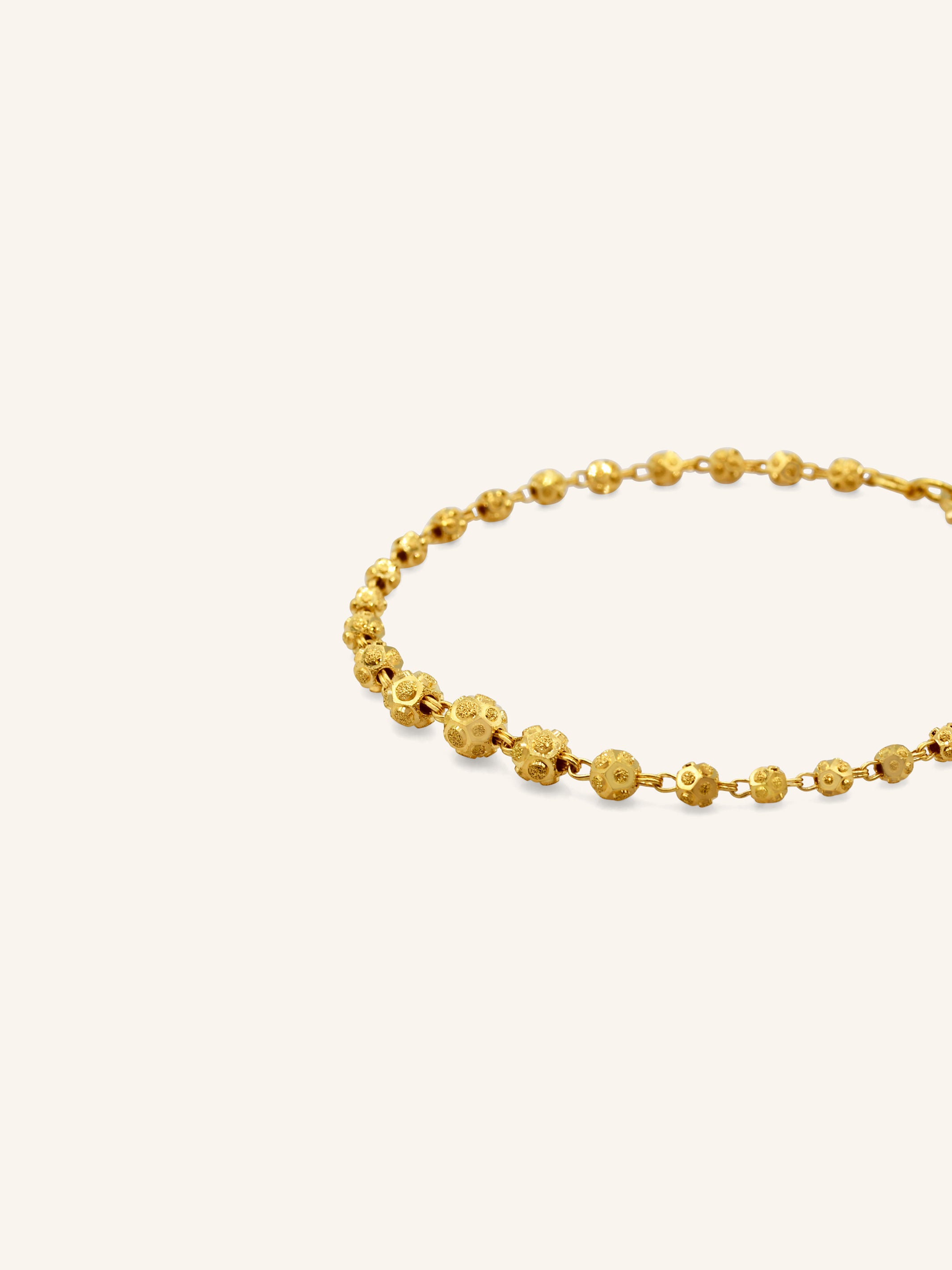 22ct Gold Ball Ladies Bracelet