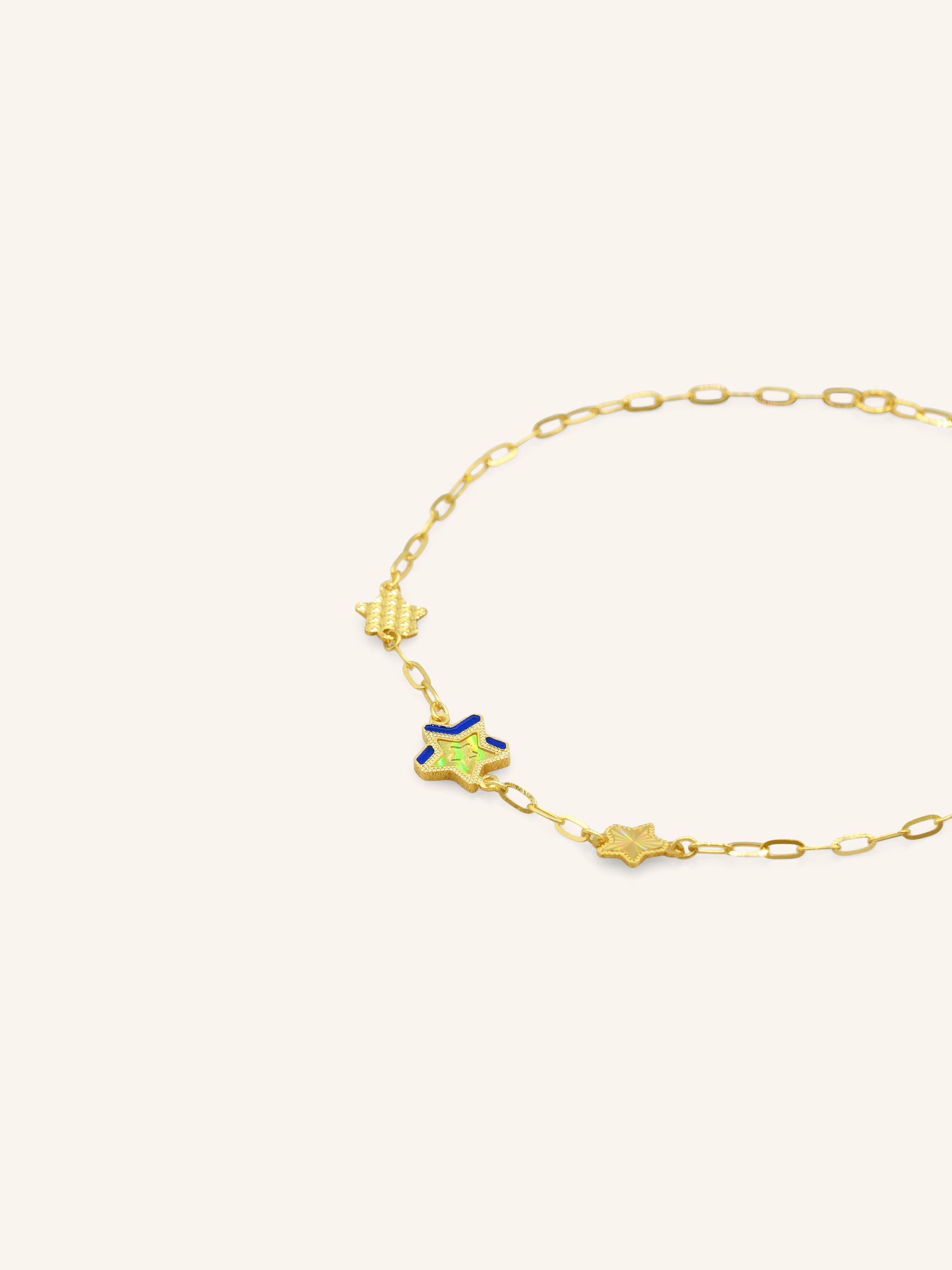 22ct Gold Star Bracelet