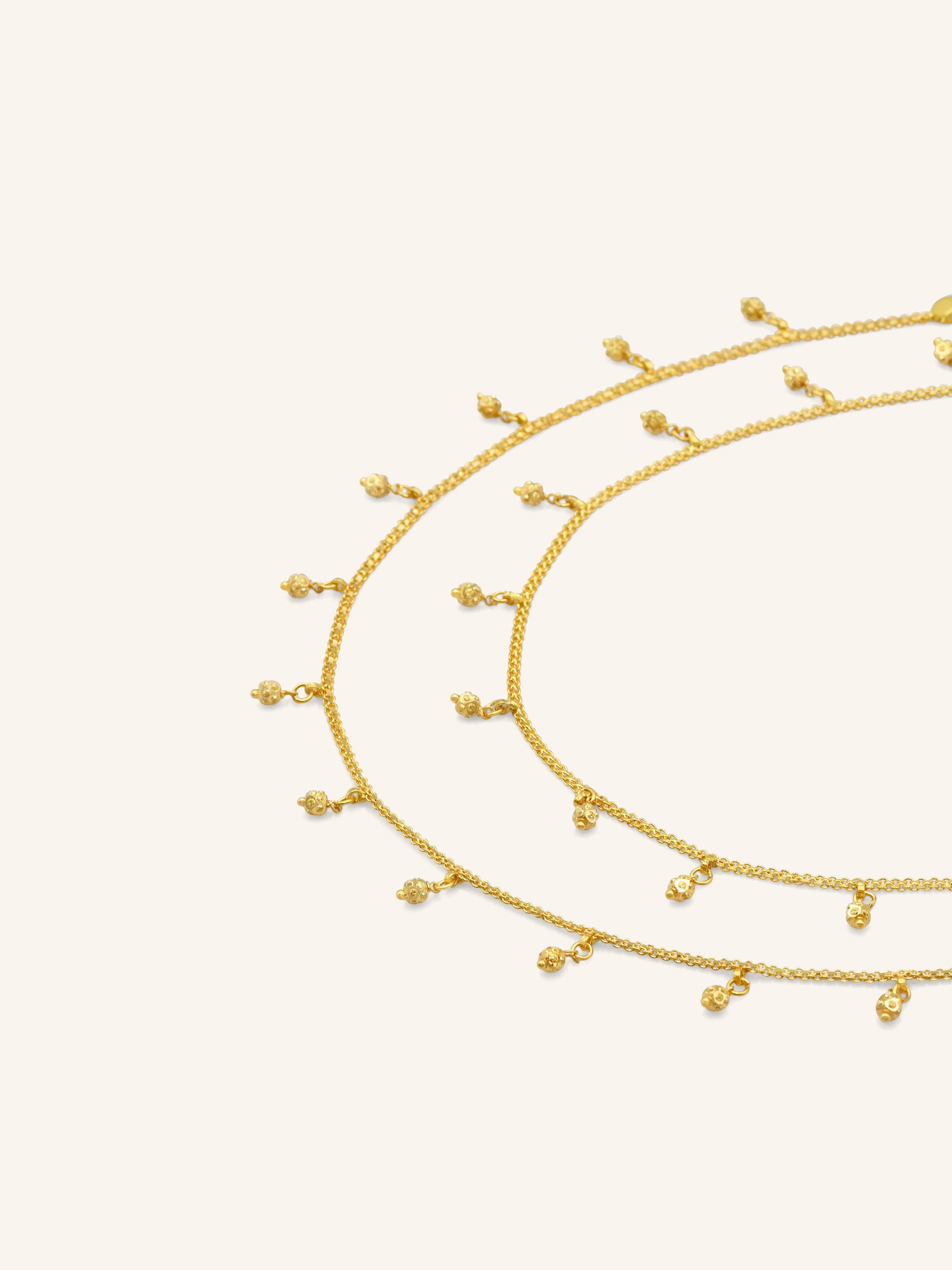 22ct Gold Pair Ladies Anklets