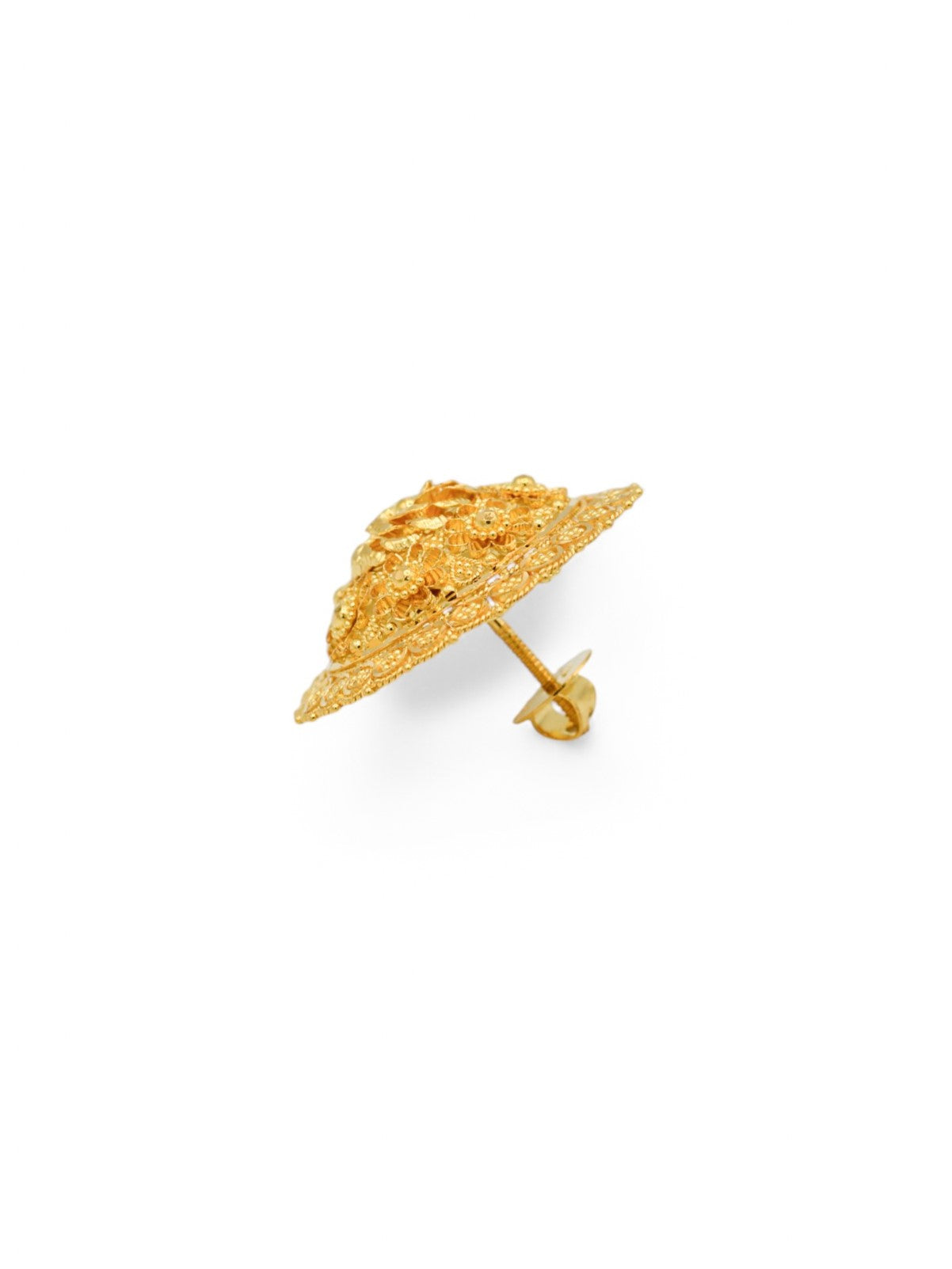 22ct Gold Filigree Stud Earrings - Roop Darshan