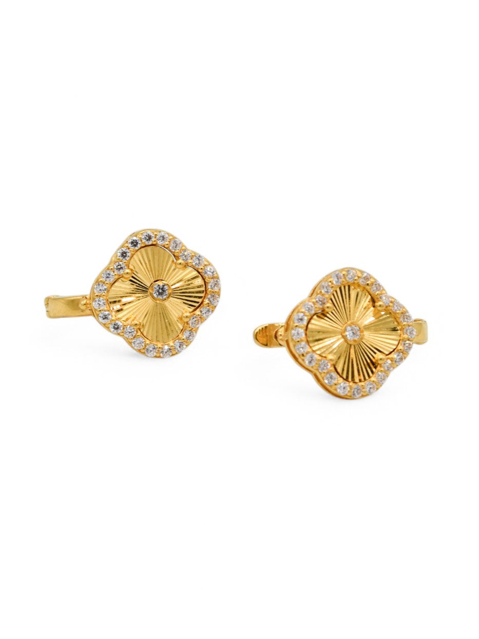 22ct Gold CZ Flower Bali