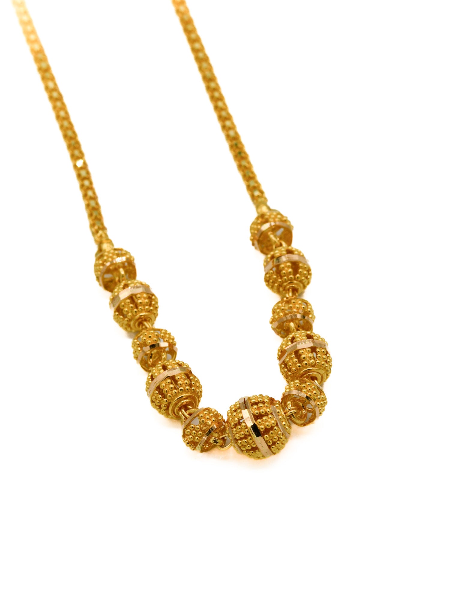 22Ct Gold Ball Fancy Chain