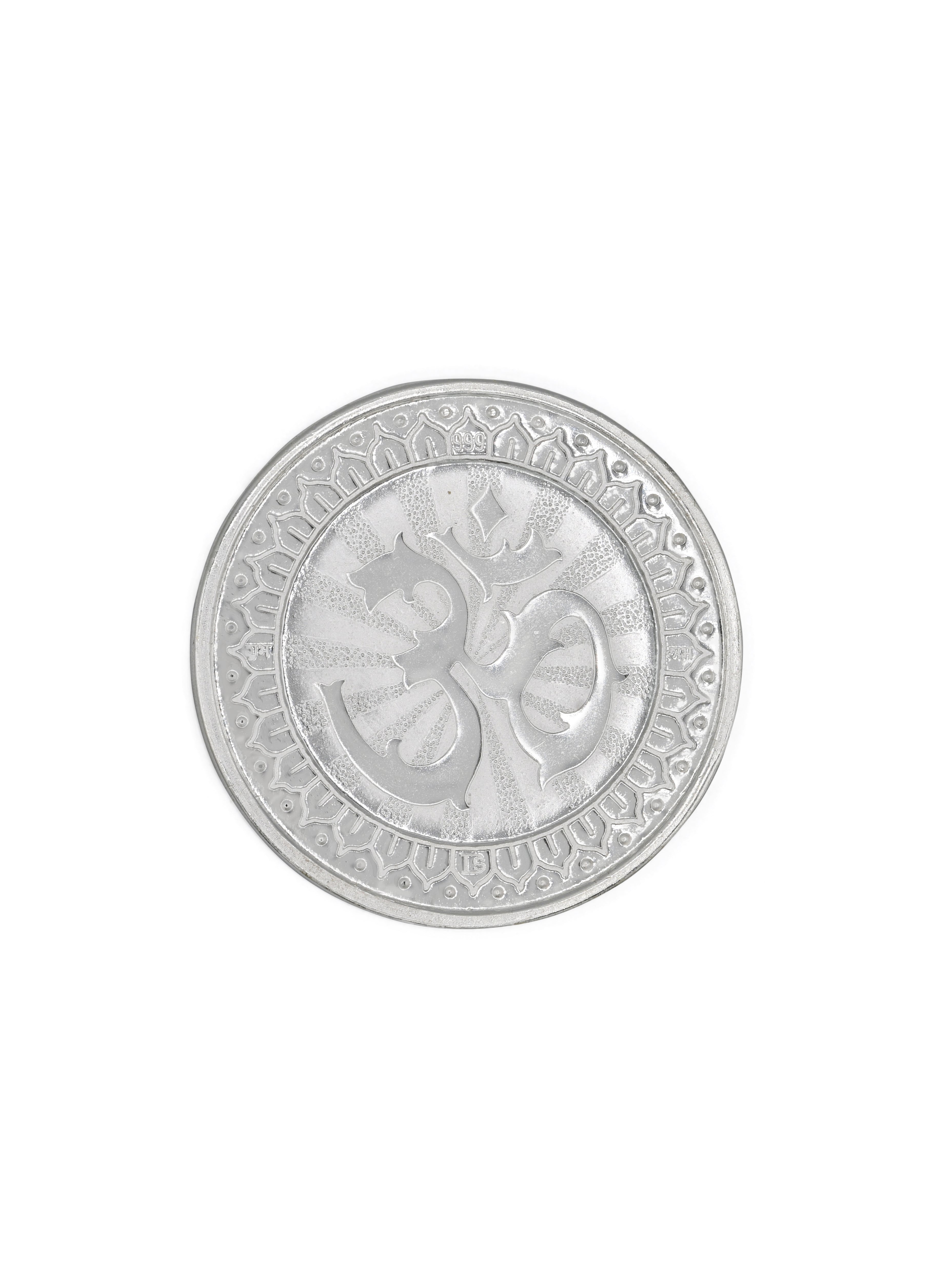 Silver Ganesha Coin 100 GMS