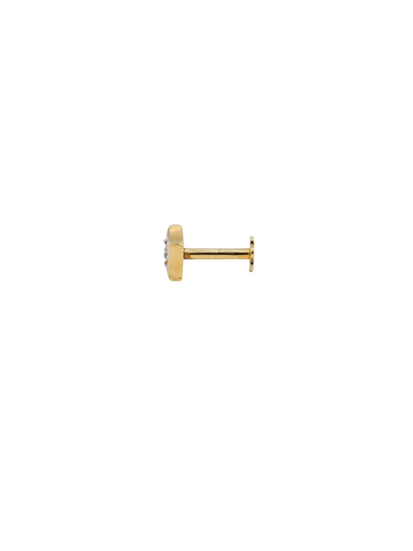 18ct Gold 0.04ct Diamond Nose Pin - Roop Darshan