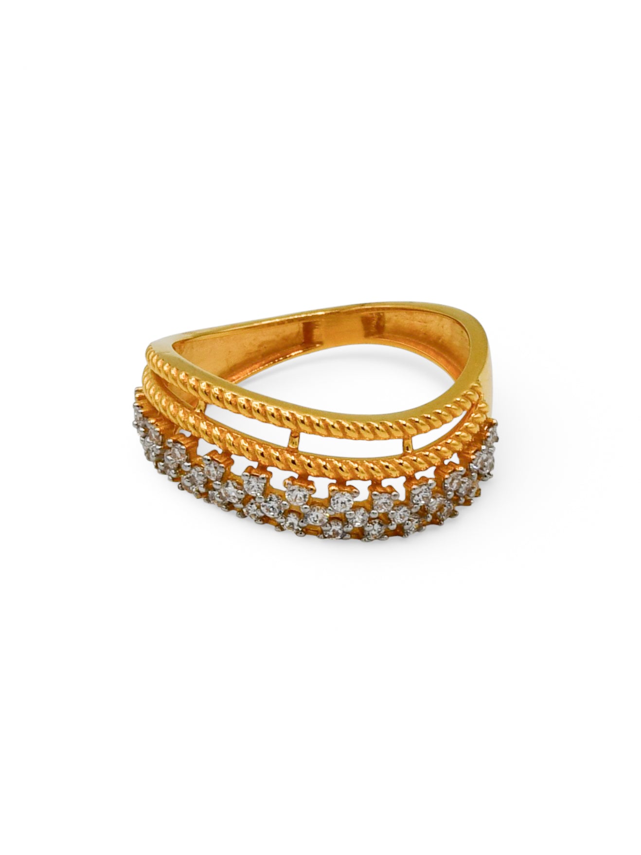 22Ct Gold CZ Ladies Ring