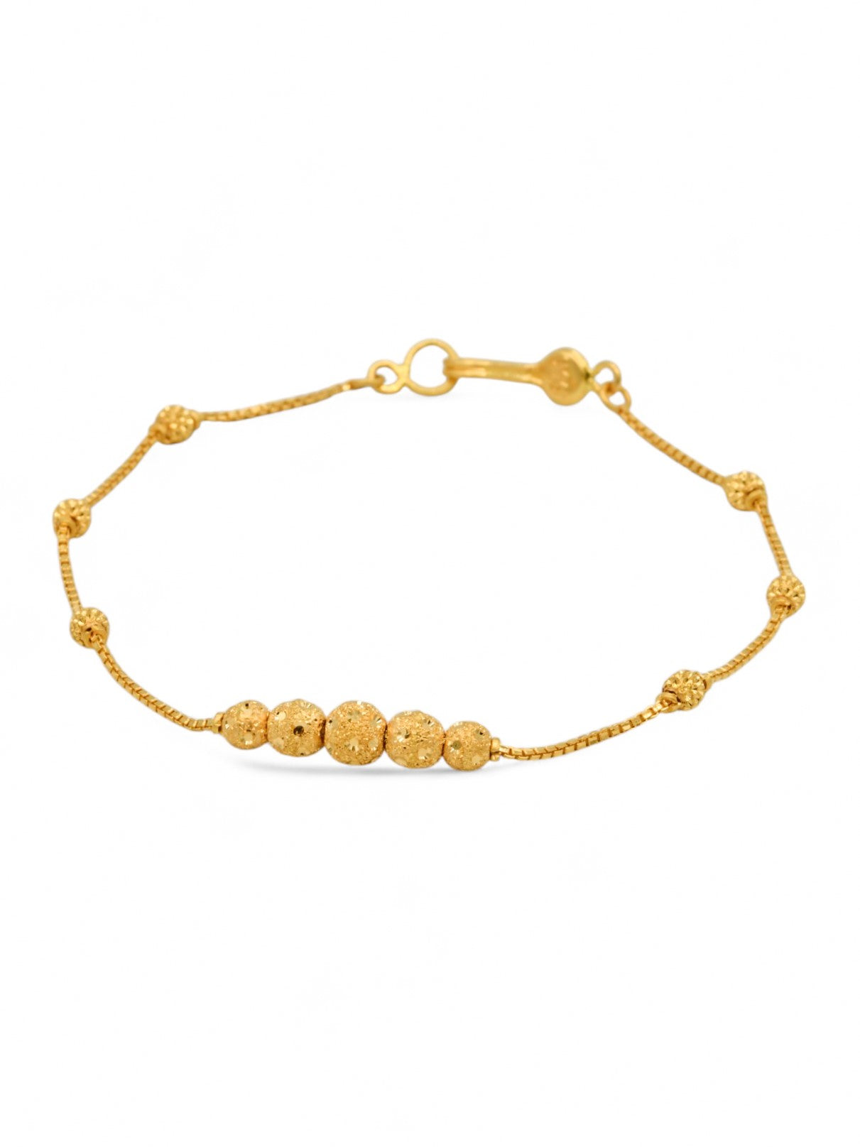 22ct Gold Ball Ladies Bracelet