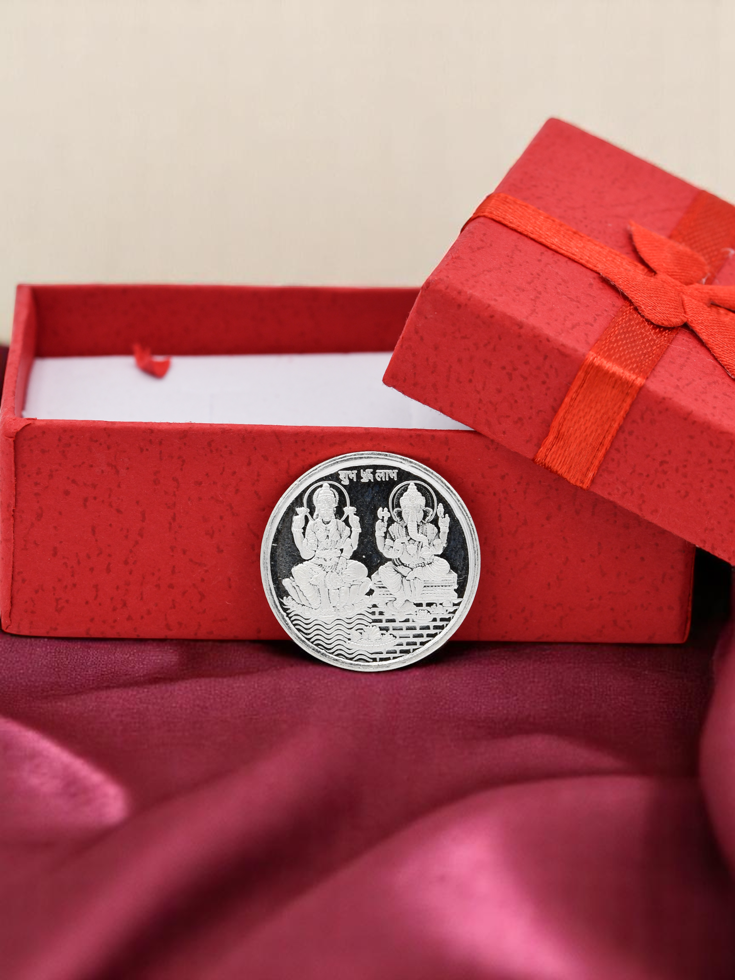 5 Grams Silver Laxmiji & Ganesha Coin - Roop Darshan