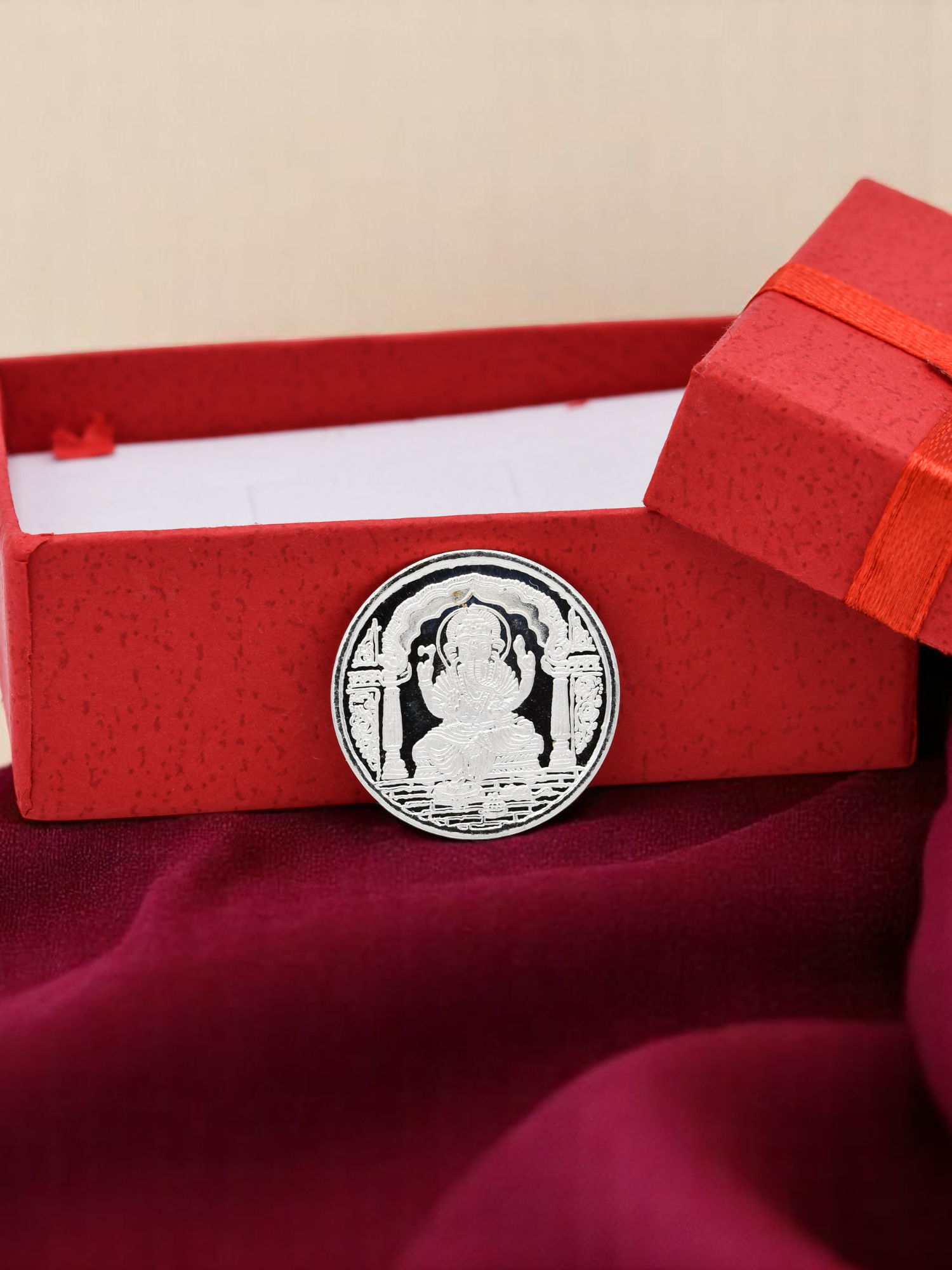 5 Gram Silver Ganesha Coin - Roop Darshan