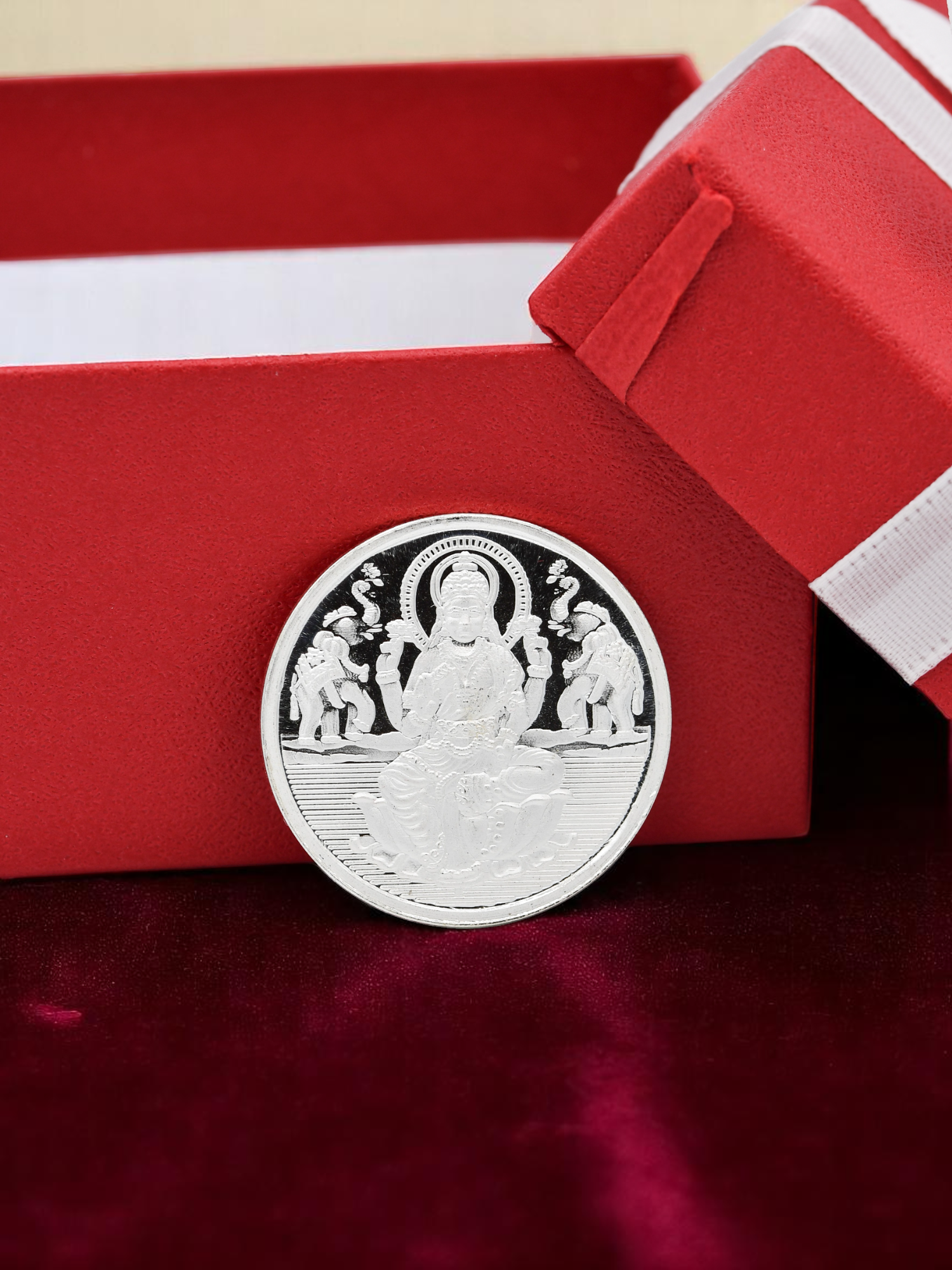 10 Grams Silver Laxmiji Coin - Roop Darshan