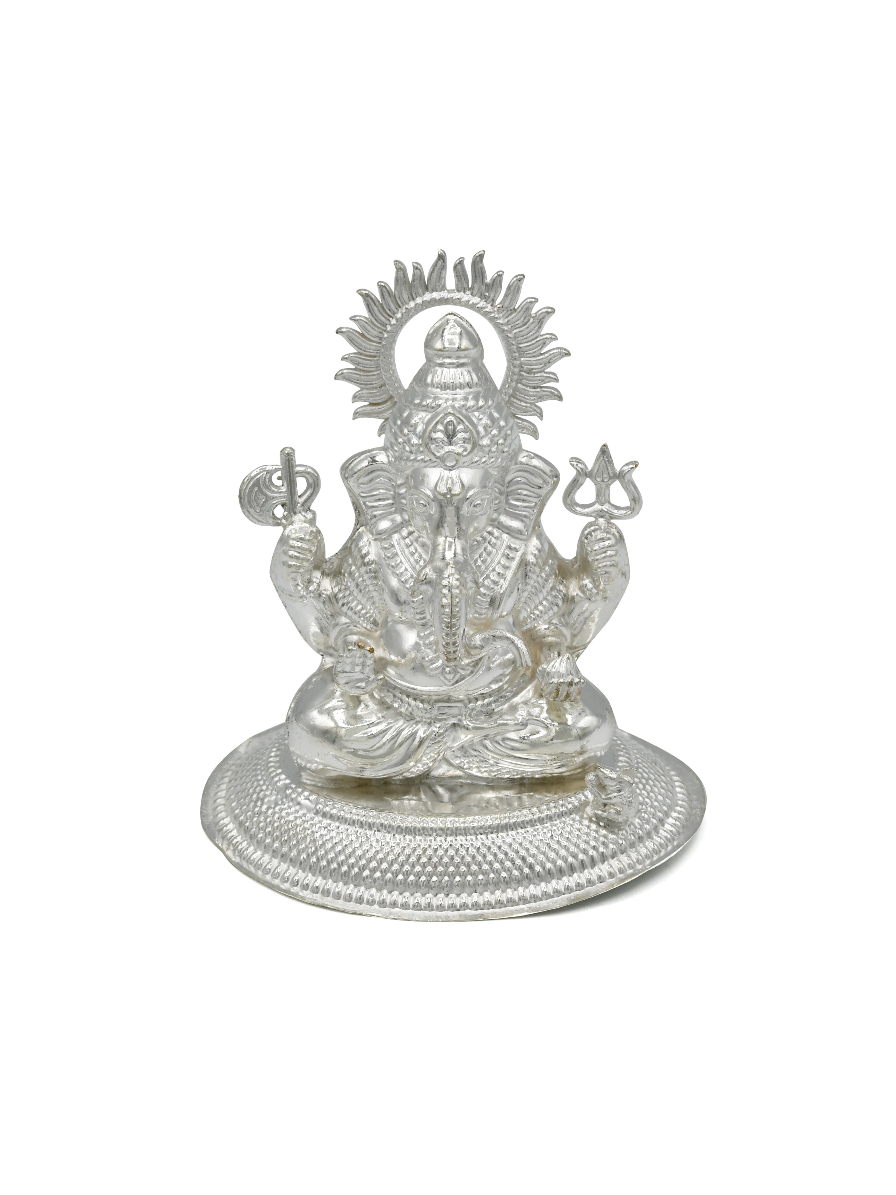 Silver Ganesh Murti - Roop Darshan