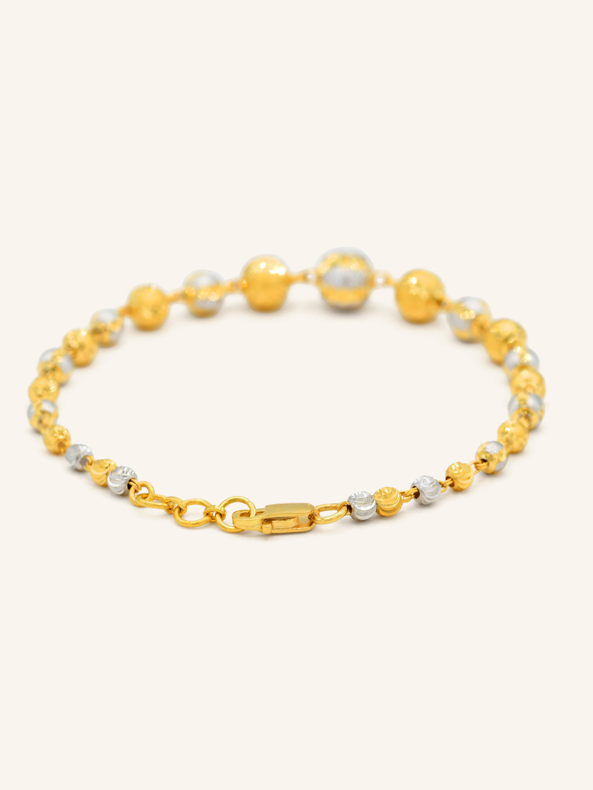 22ct Gold Two-Tone Ball Bracelet