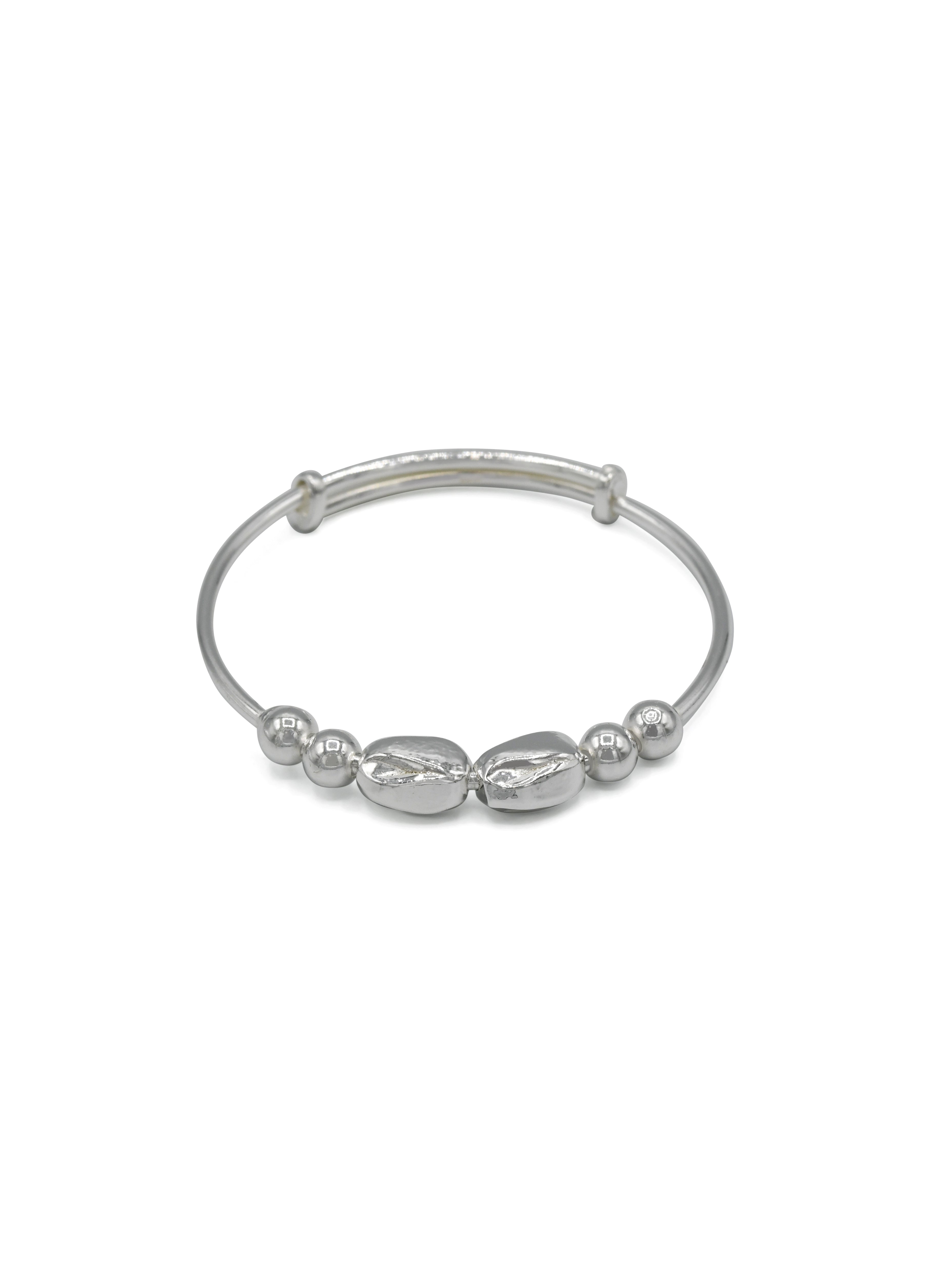 Silver Adjustable Pair Baby Bangle