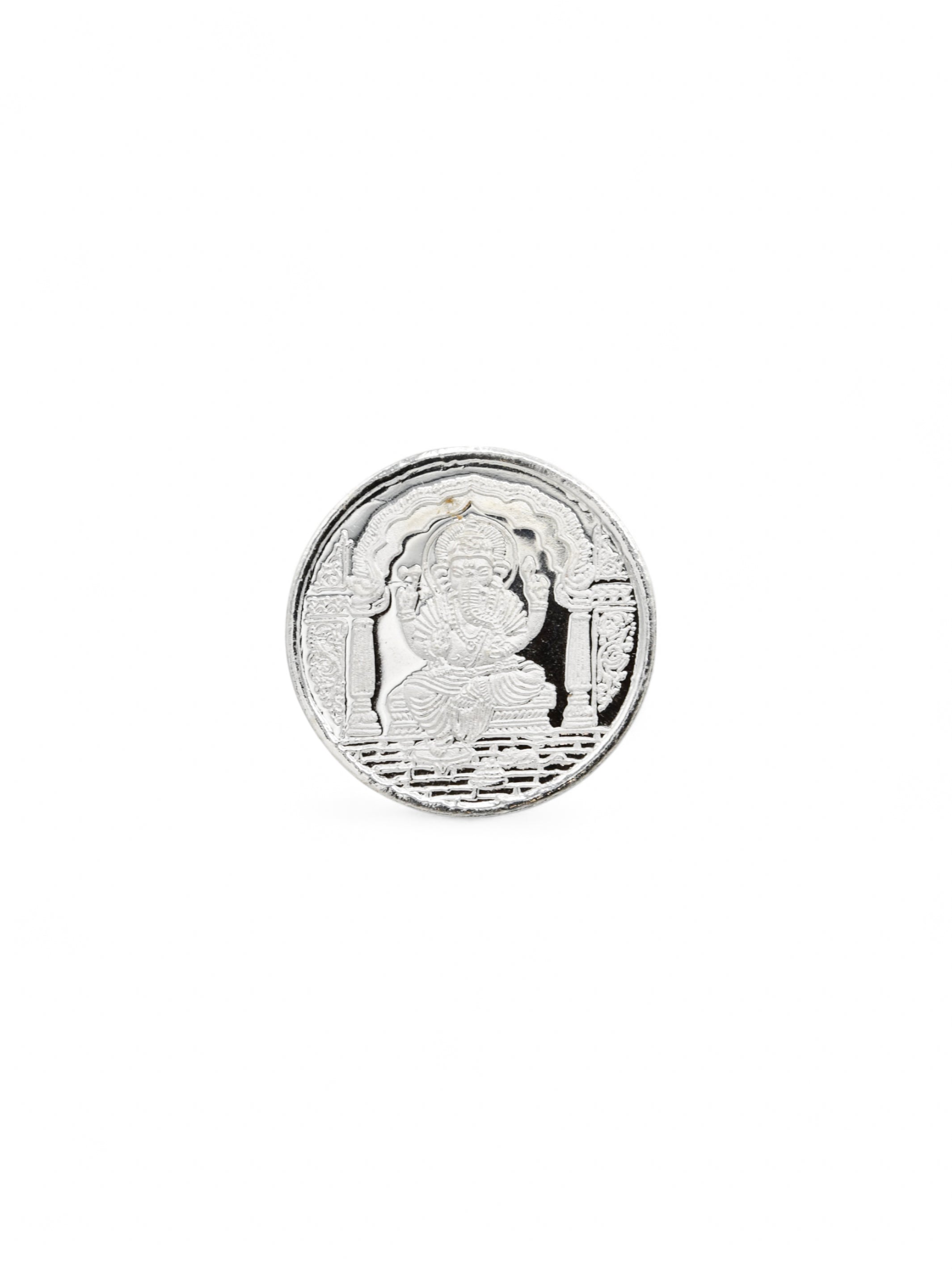 5 Gram Silver Ganesha Coin - Roop Darshan