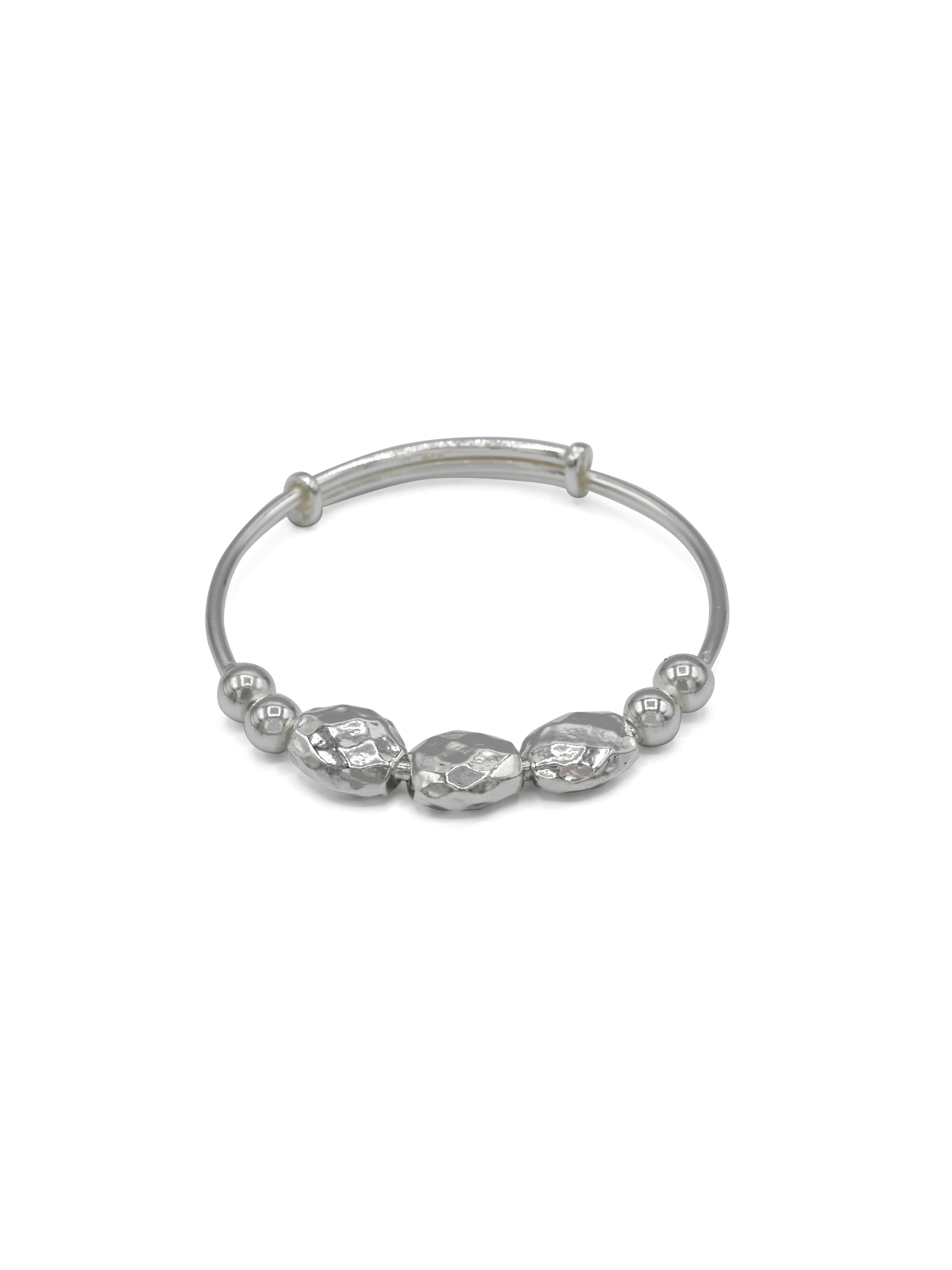 Silver Adjustable Pair Baby Bangle - Roop Darshan