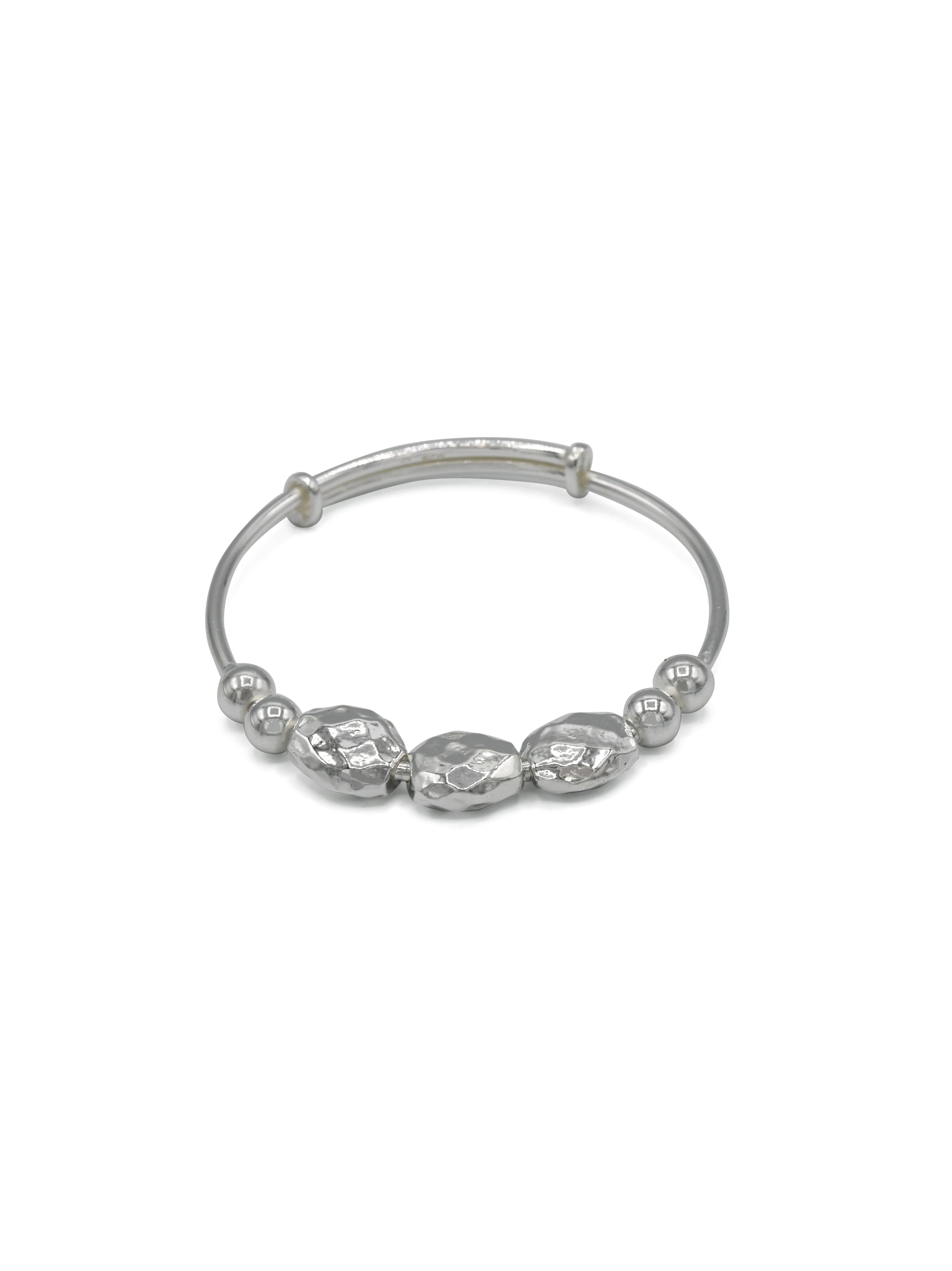 Silver Adjustable Pair Baby Bangle