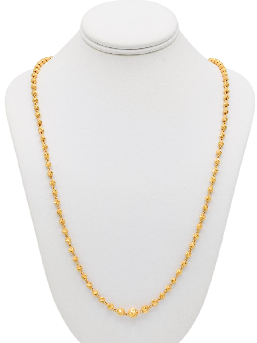 22ct Gold Ball Fancy Chain