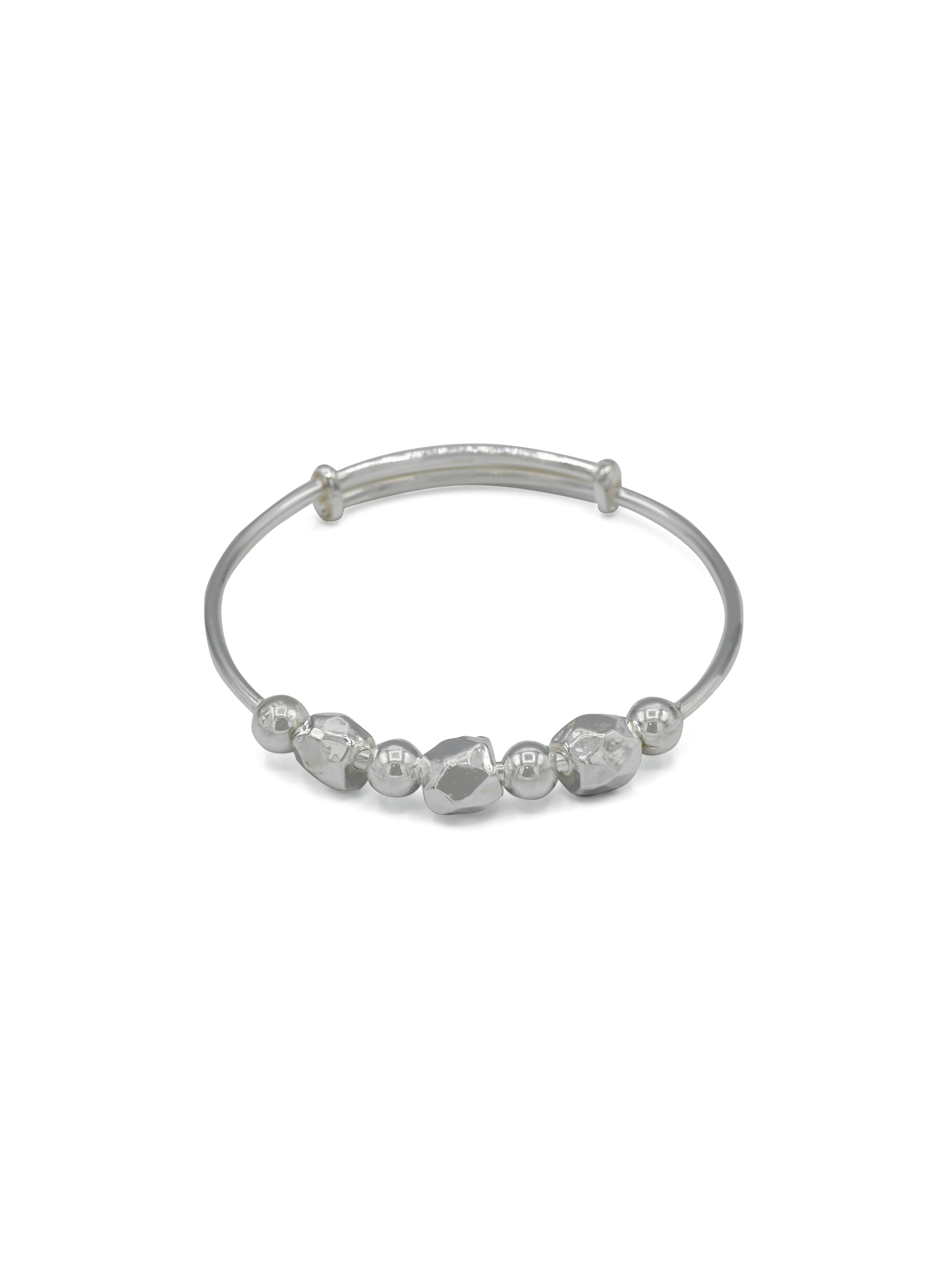 Silver Adjustable Pair Baby Bangle