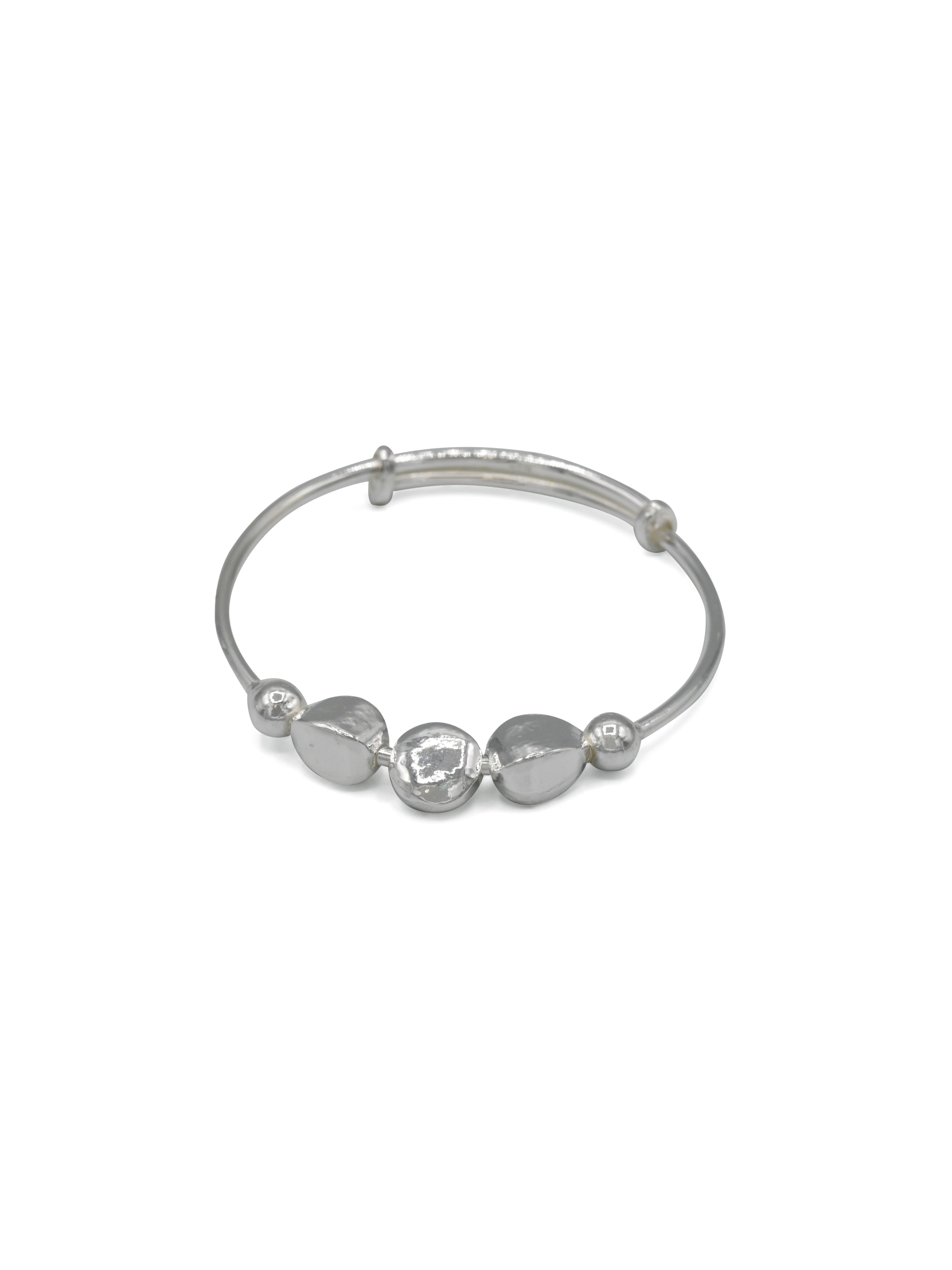 Silver Adjustable Pair Baby Bangle