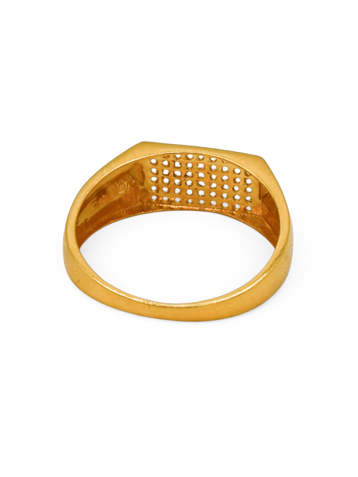 22Ct Gold CZ Mens Ring - Roop Darshan