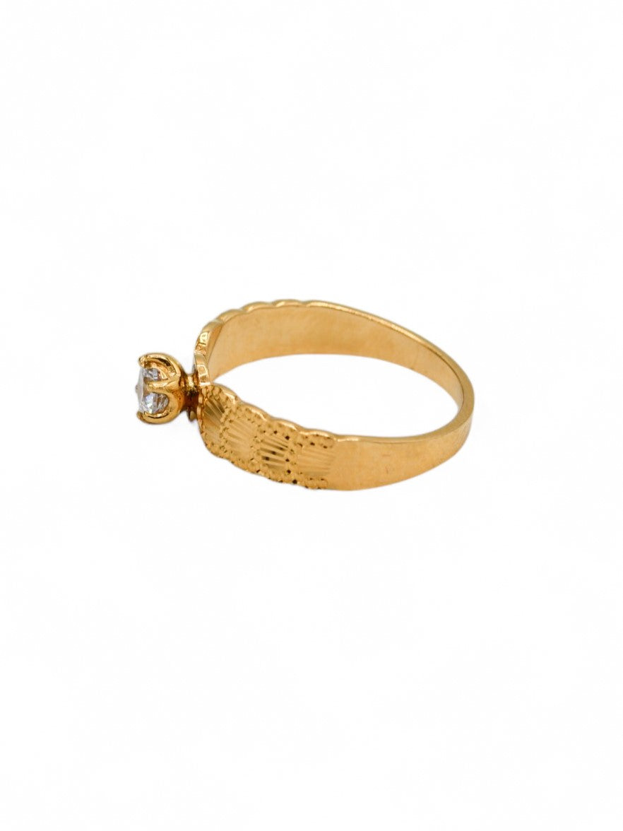 22ct Gold CZ Ladies Ring