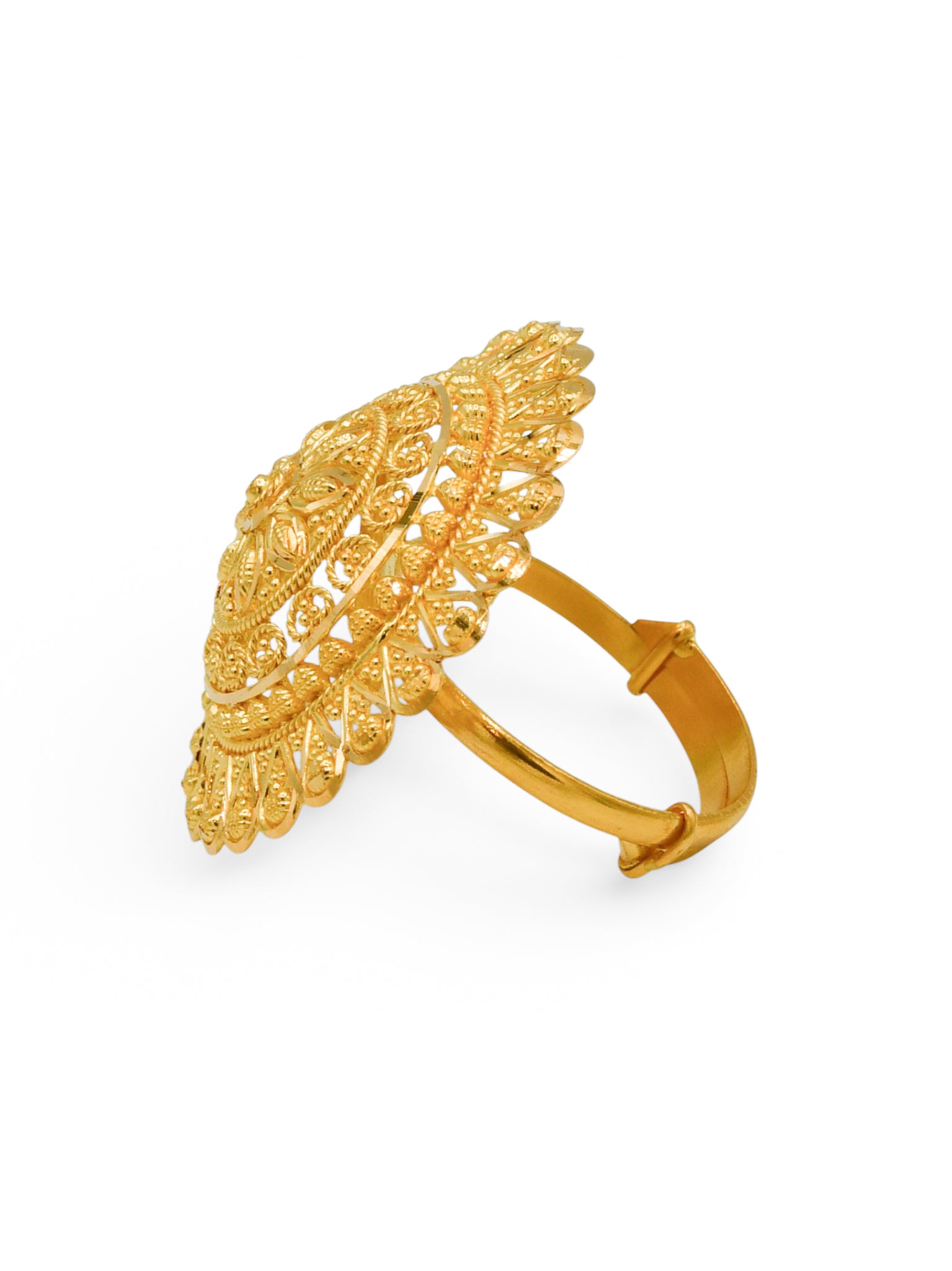22Ct Gold Filigree Adjustable Ring