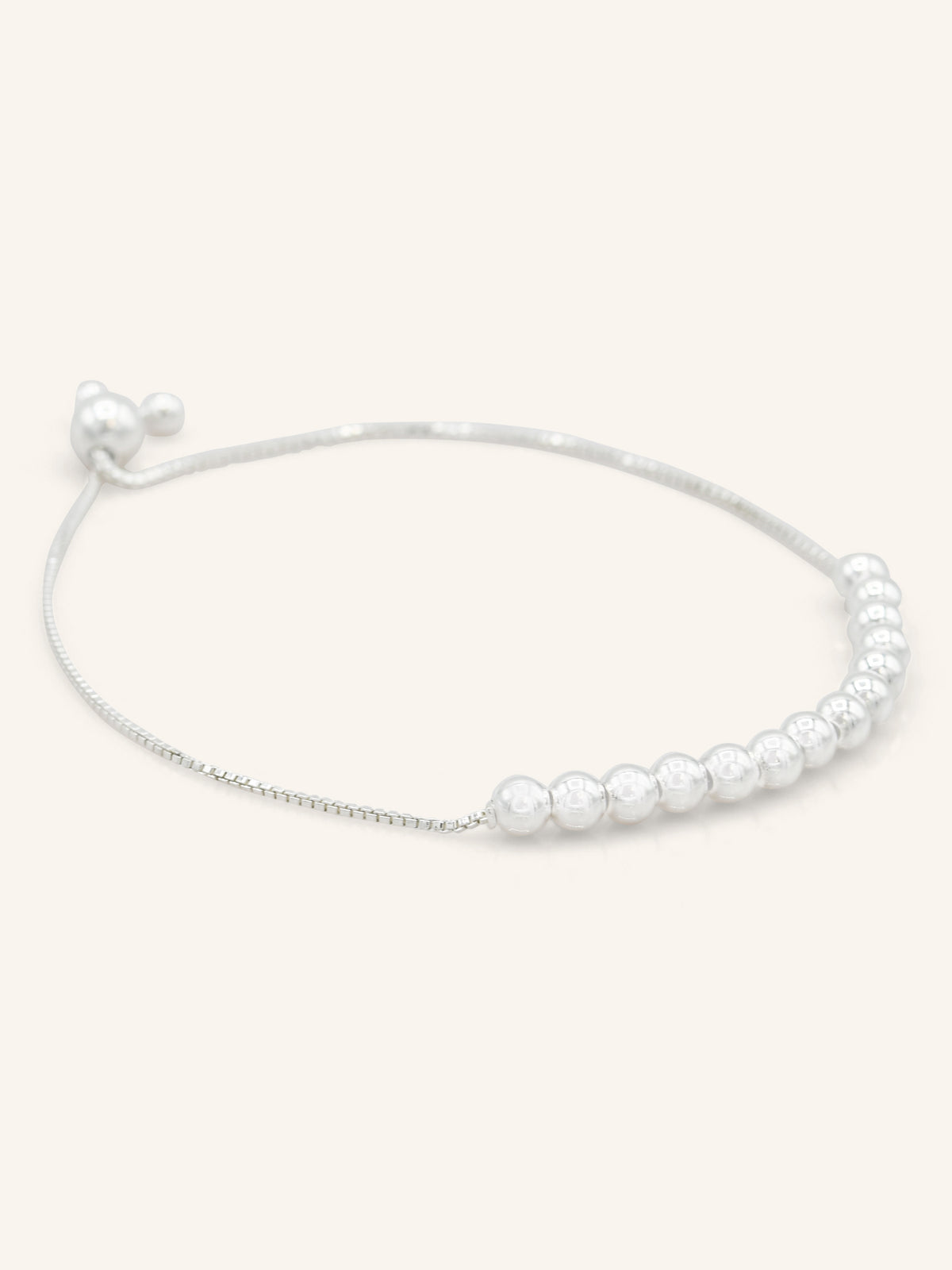 Sterling Silver Ball Stretch Bracelet
