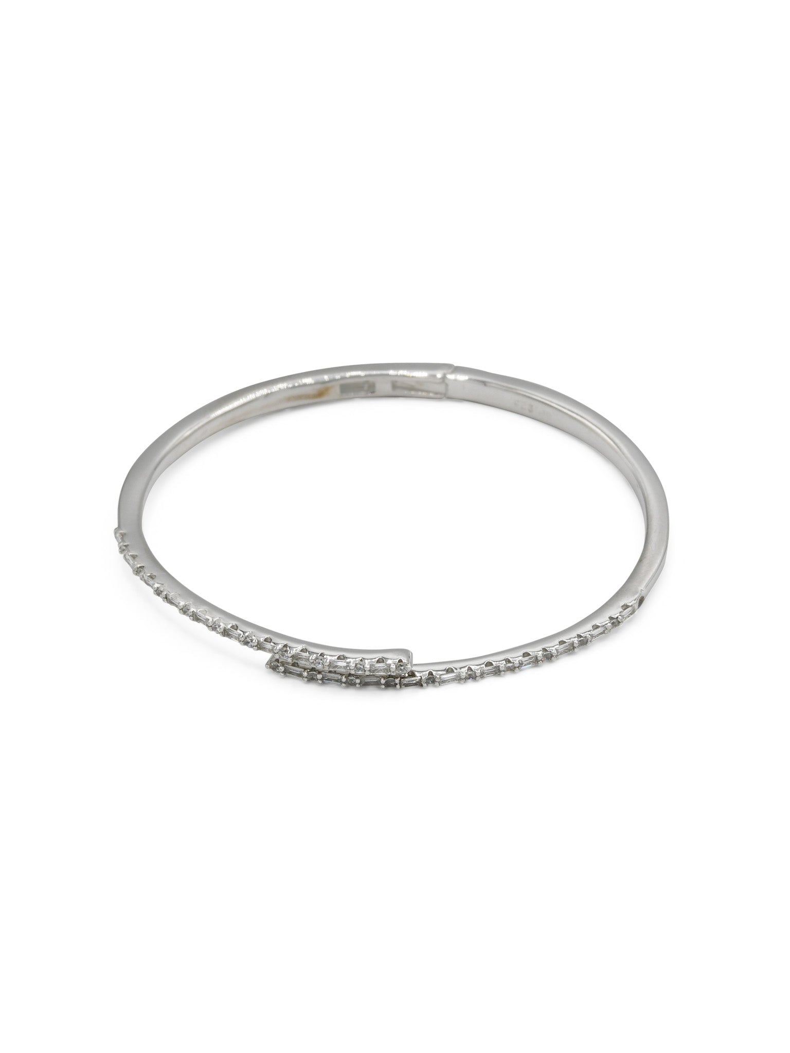 Sterling Silver CZ Ladies Bangle