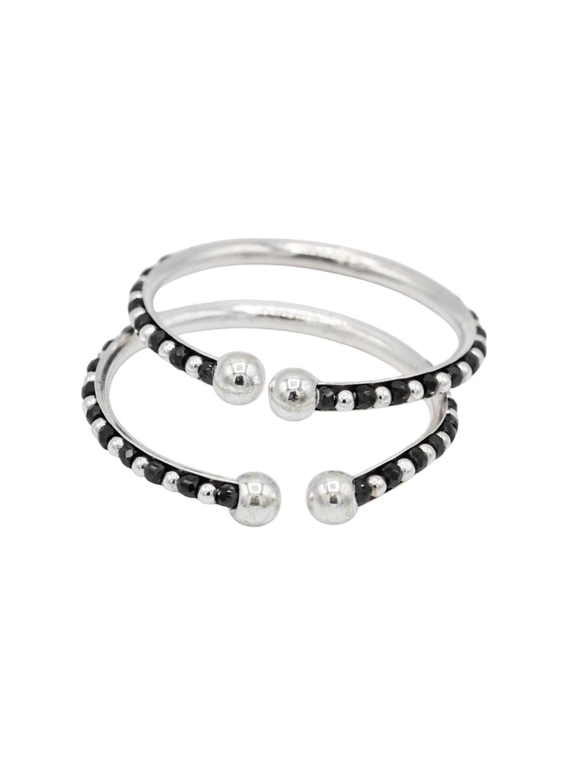 Silver Crystal Pair Baby Bangle - Roop Darshan