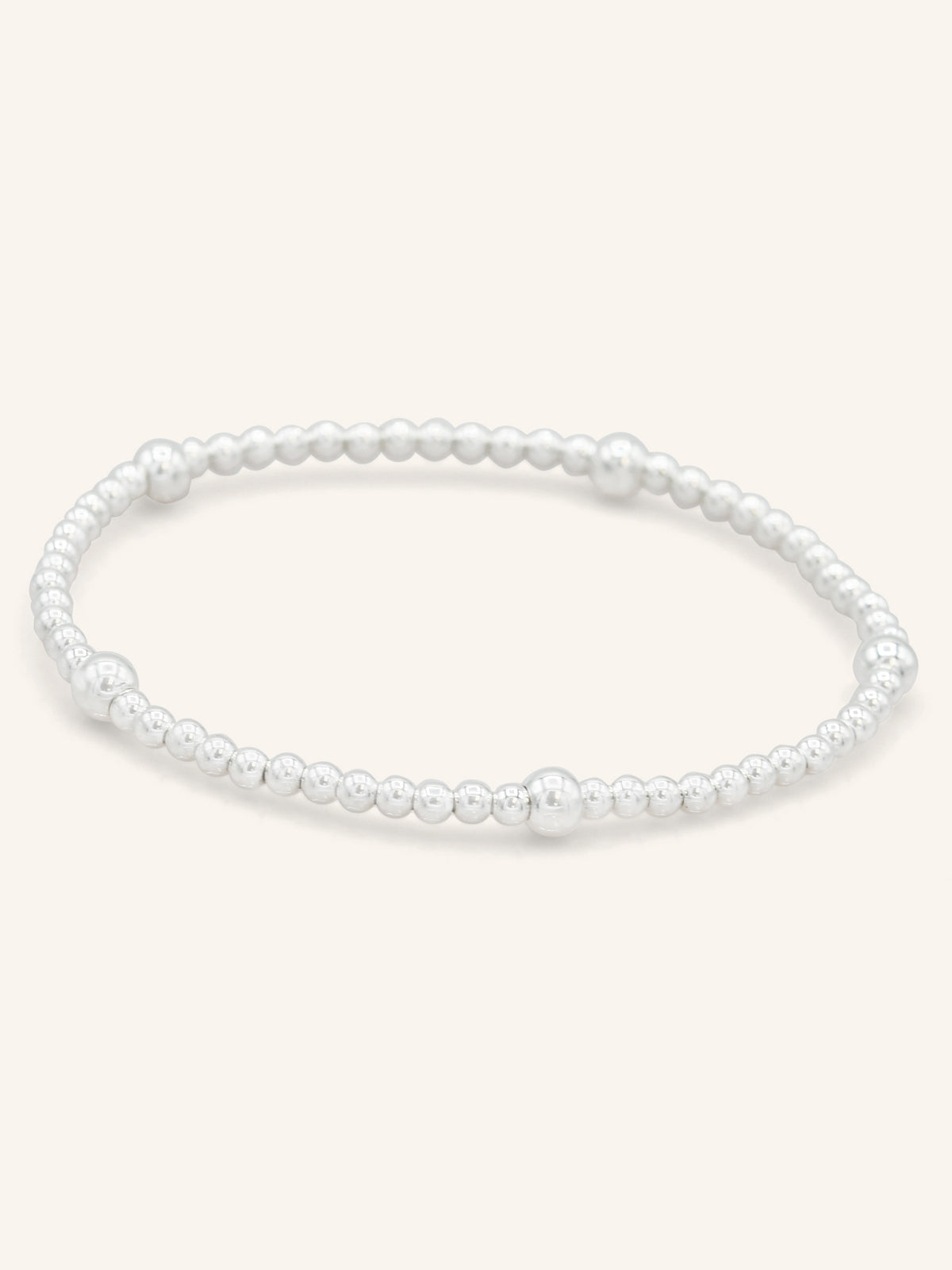 Sterling Silver Ball Stretch Bracelet