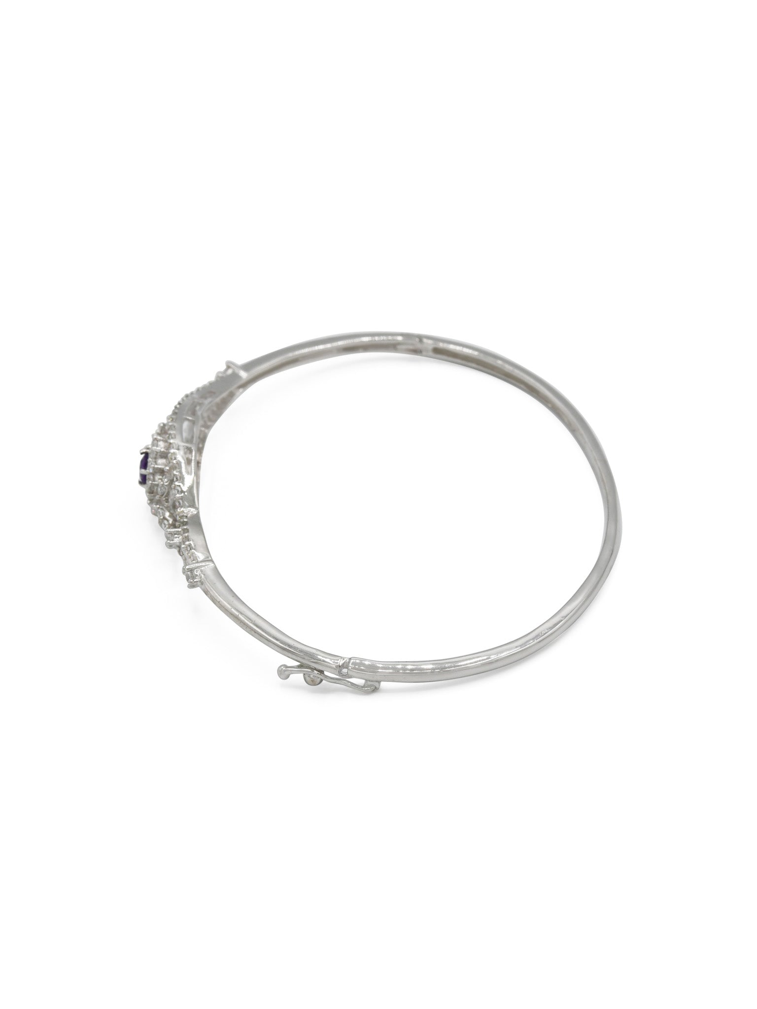 Sterling Silver CZ Ladies Bangle